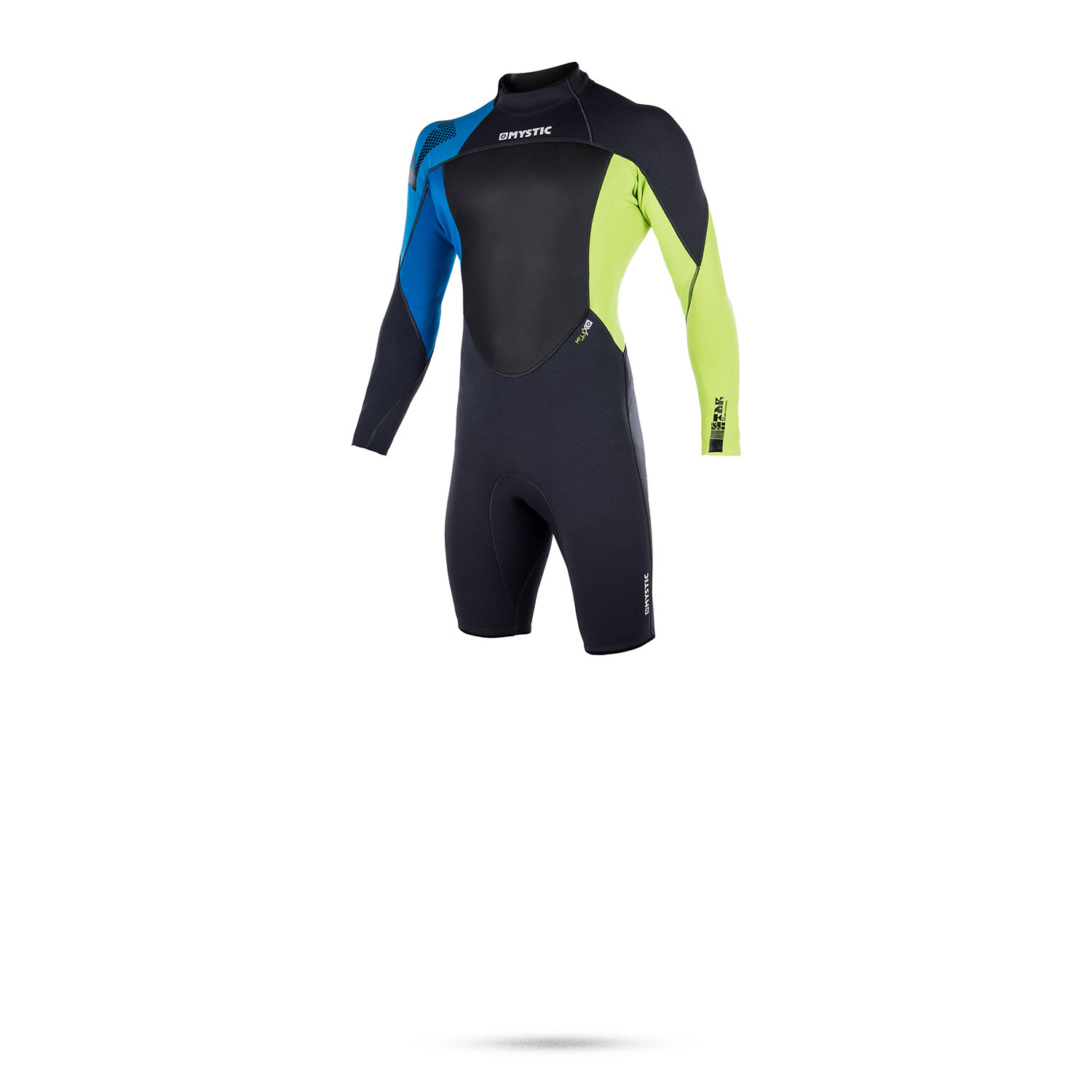 Mystic Star 3/2 Flatlock Backzip Longarm Shorty Neoprene - Lime