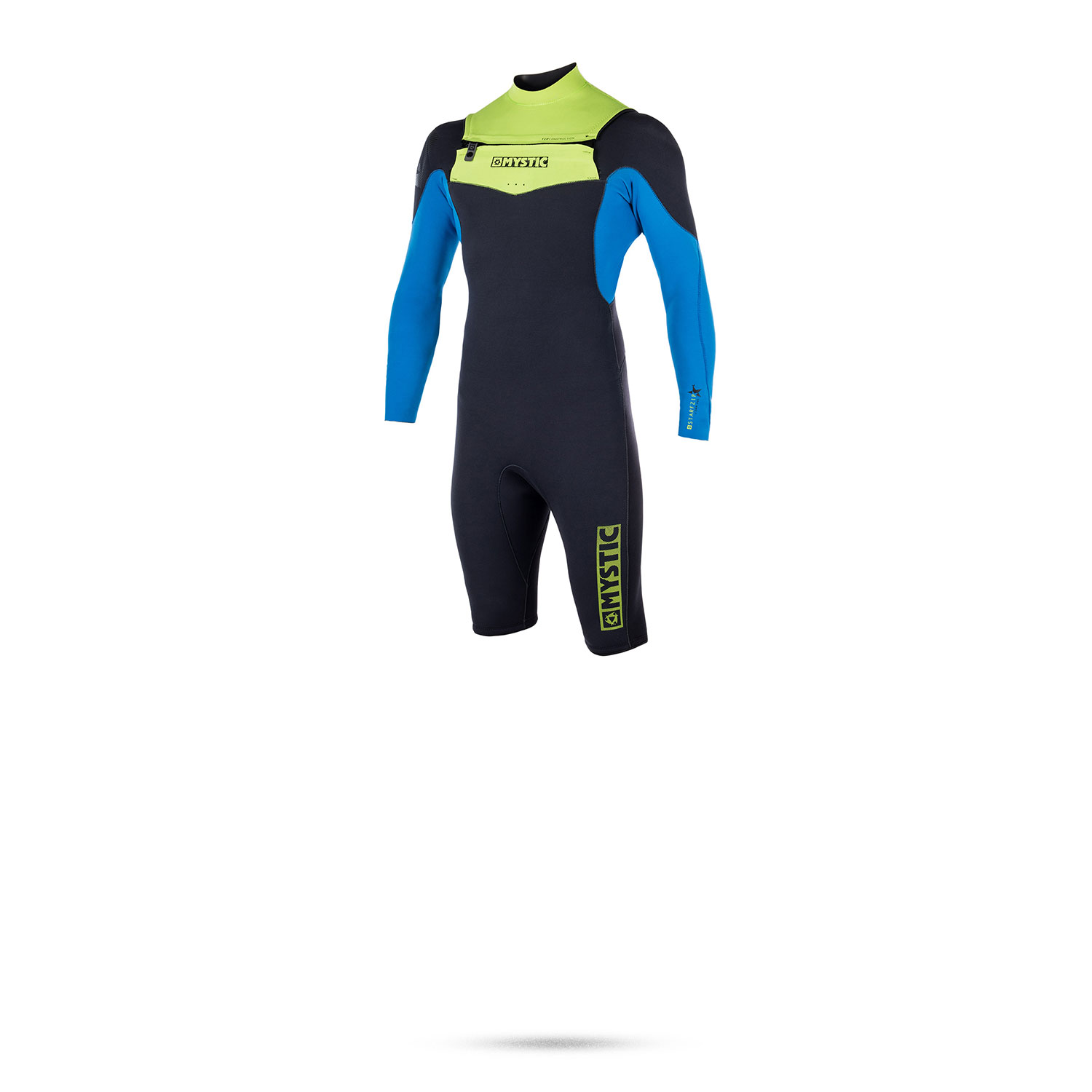 Mystic Star 3/2 Gbs Doppio Frontzip Longarm Shorty Neoprene - Lime