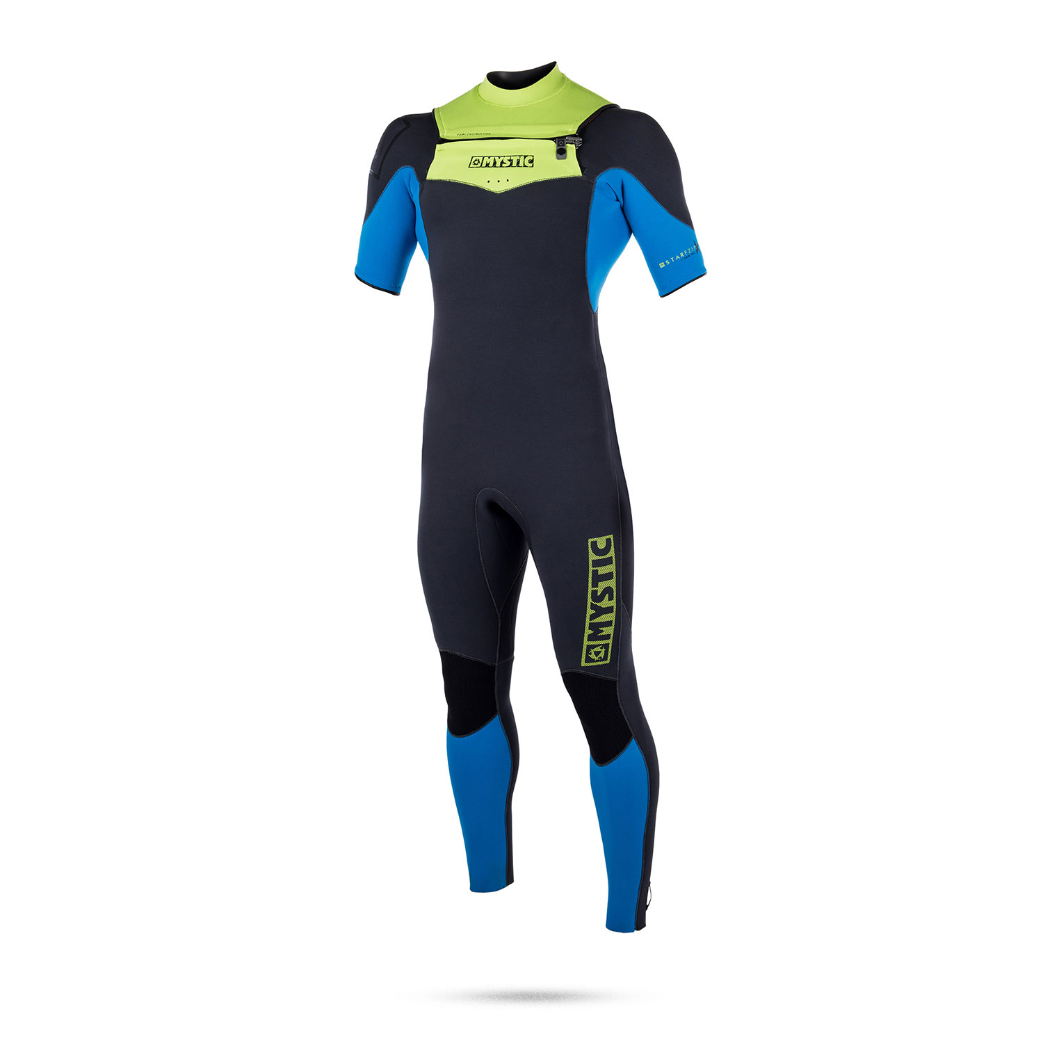Mystic Star 3/2 Gbs Doppia Zip Frontale Shortarm Muta - Lime