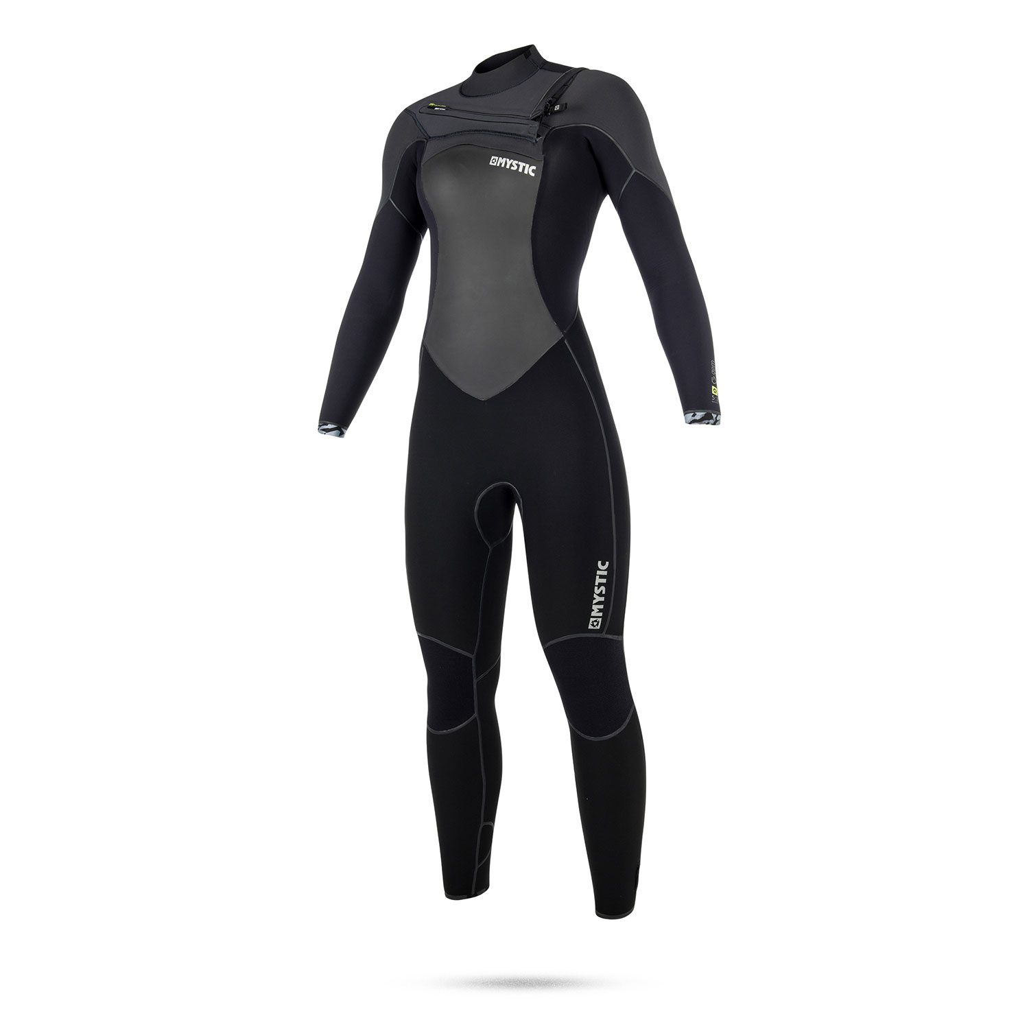 Mistico Womens Gem 5 / 3Mm Gbs Imbottitura Frontale Zip - Nero