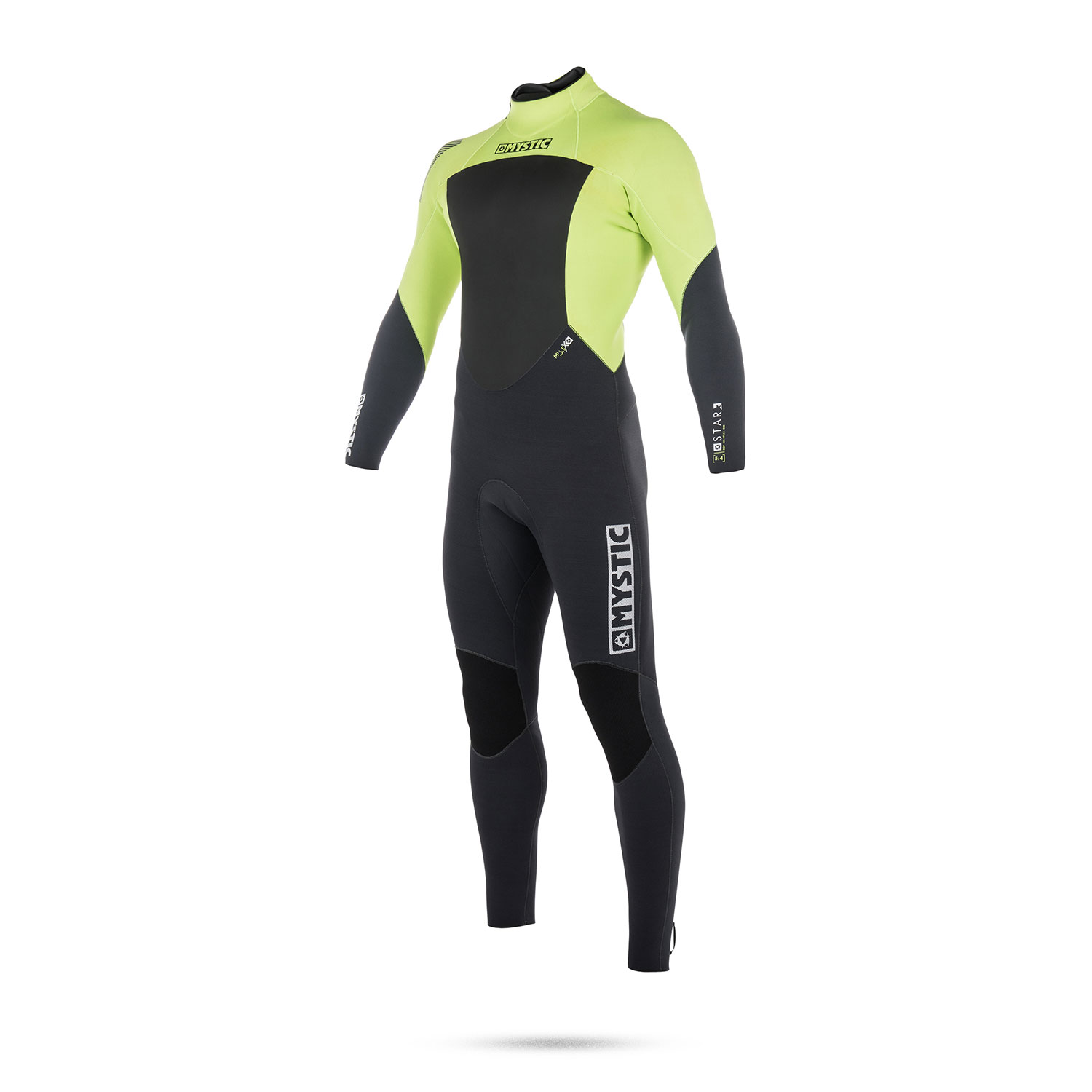 Mistico Star 5/4 Gbs Indietro Zip Muta - Lime