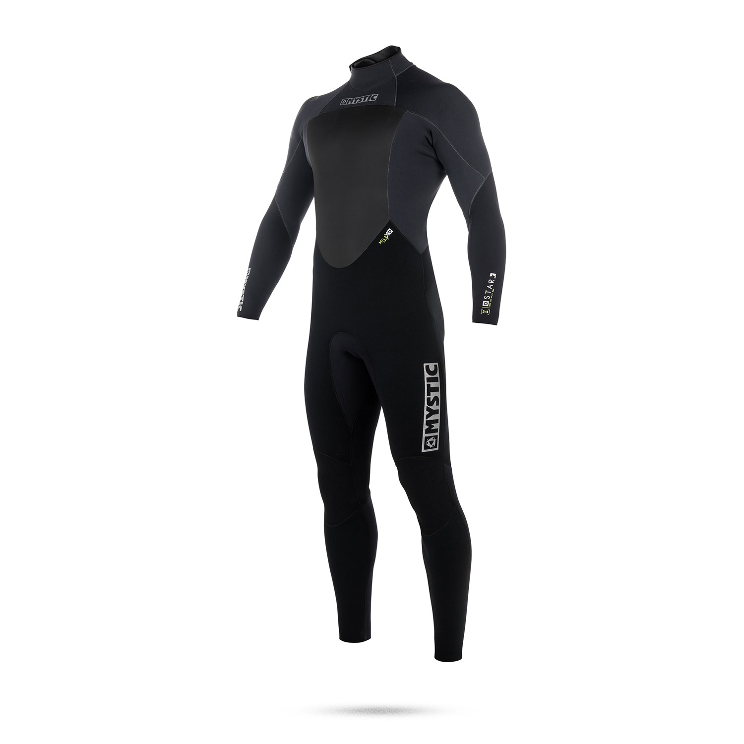 Mistico Star 4/3 Gbs Indietro Zip Muta - Nero