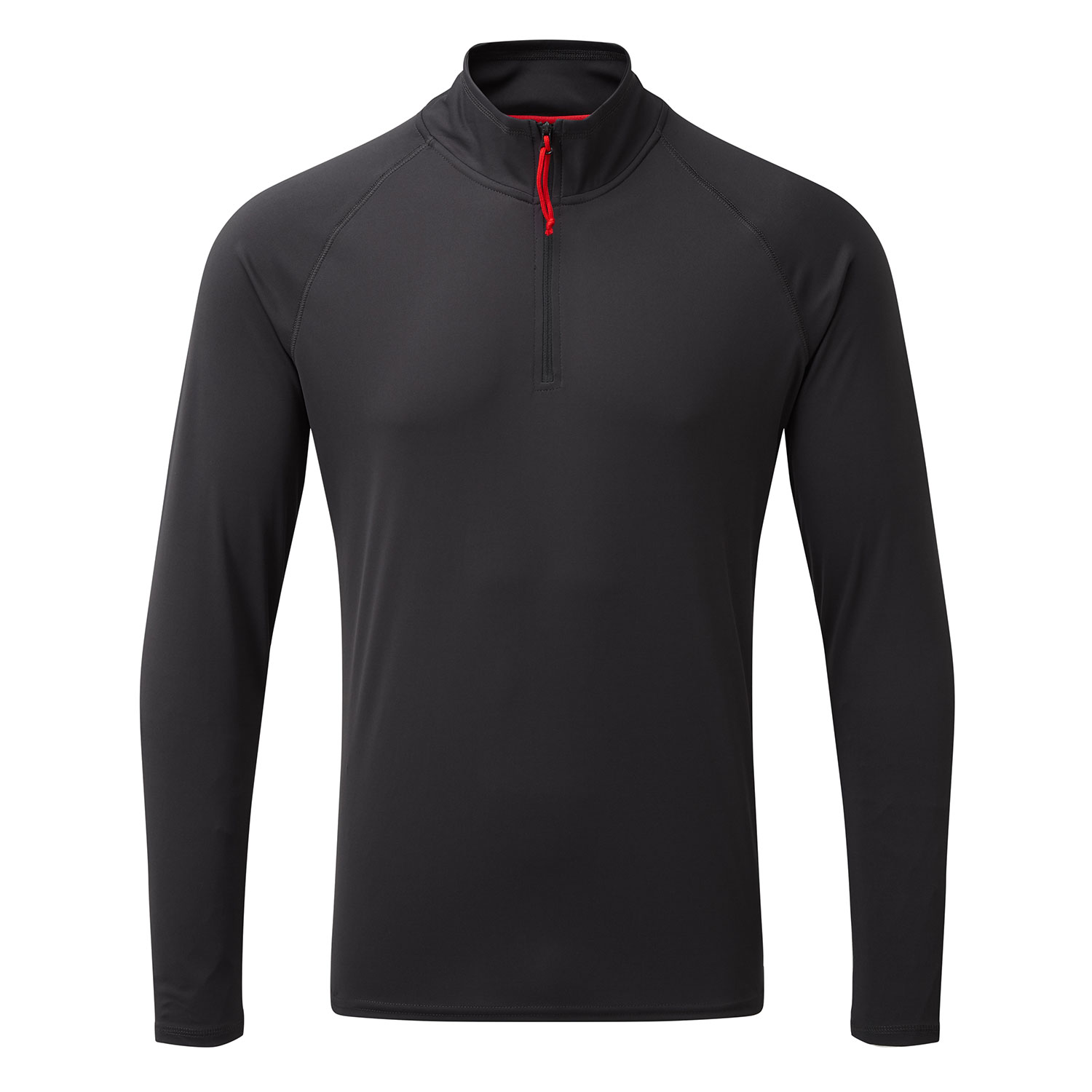 T-Shirt Manica Lunga Con Scollo A Zip Uv Tec Gill Mens - Antracite