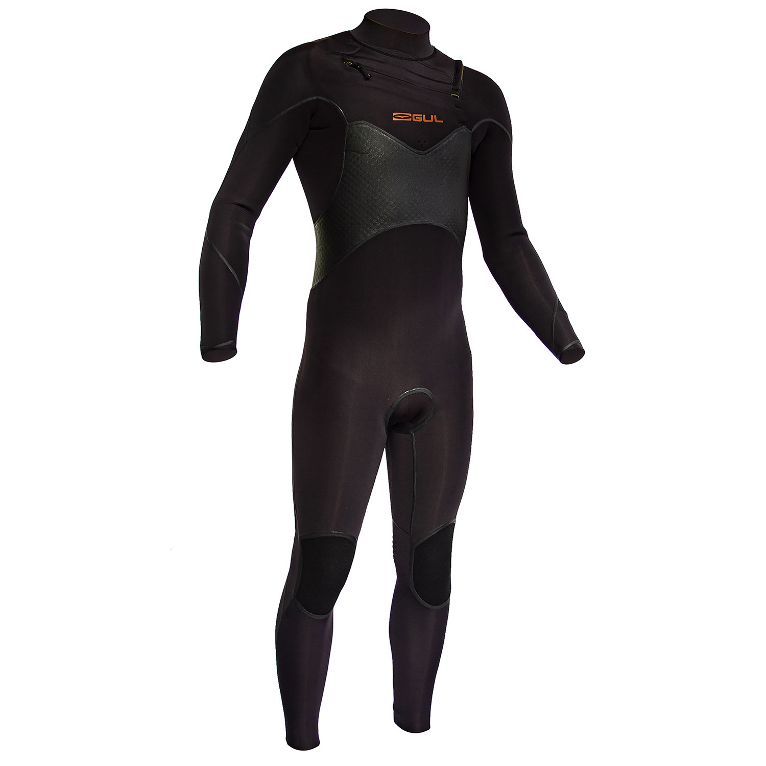 Gul Viper Pro 5/4 Chest Zip Blindstitch Muta - Nera