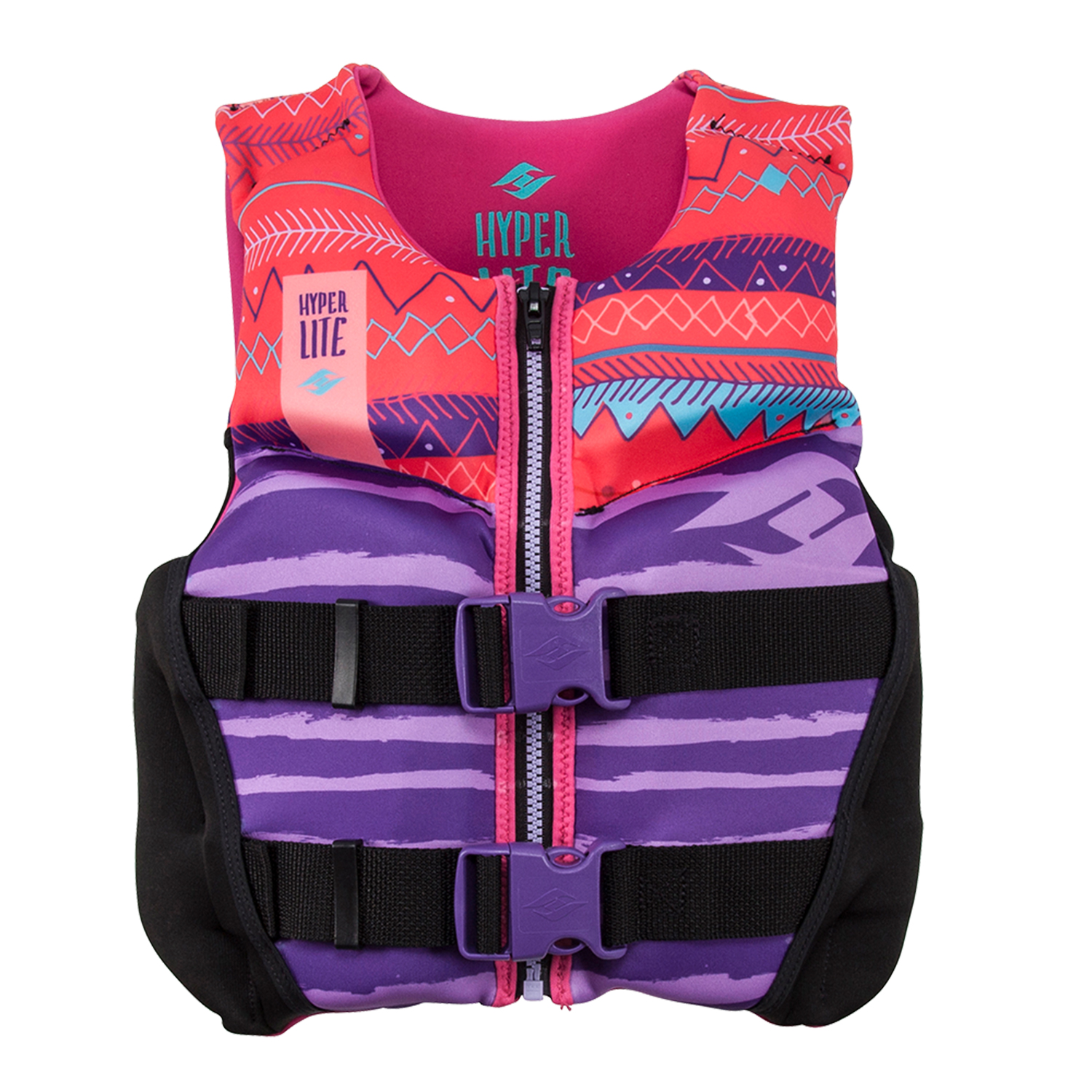 Gilet Hyperlite Youth Indy Wakeboard - Nero / Rosa
