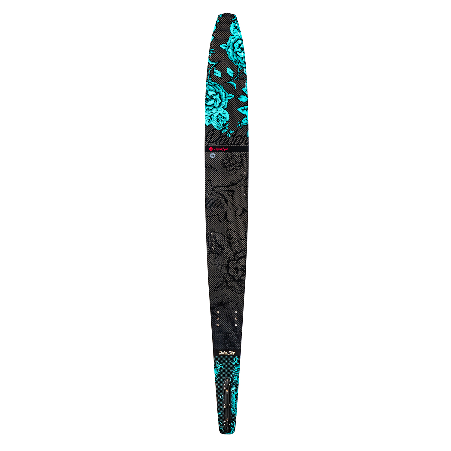 Radar Lyric Graphite Water Ski - Carbon / Floral / Blue