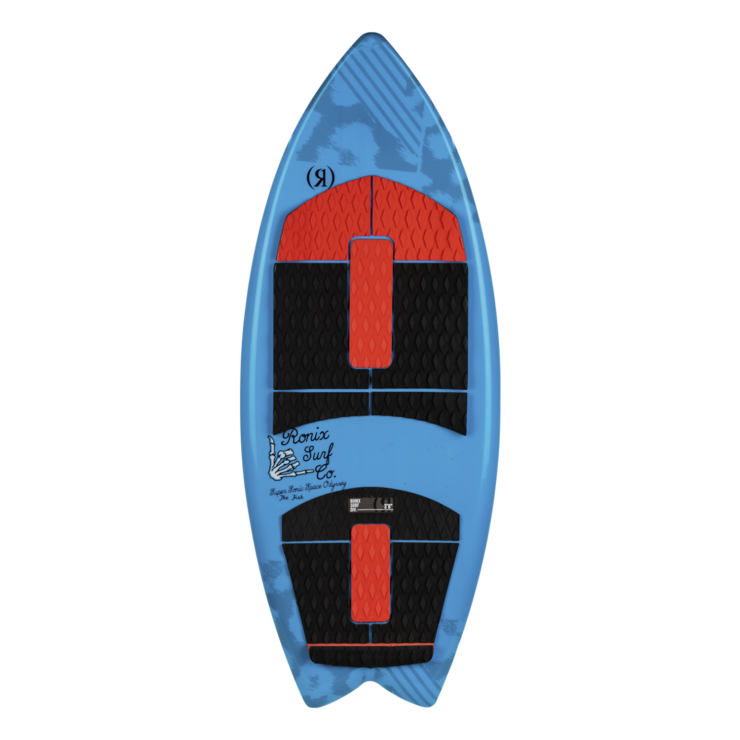 Ronix Boy's Super Sonic Space Odyssey Fish Wakesurf - Blu / Rosso / Nero