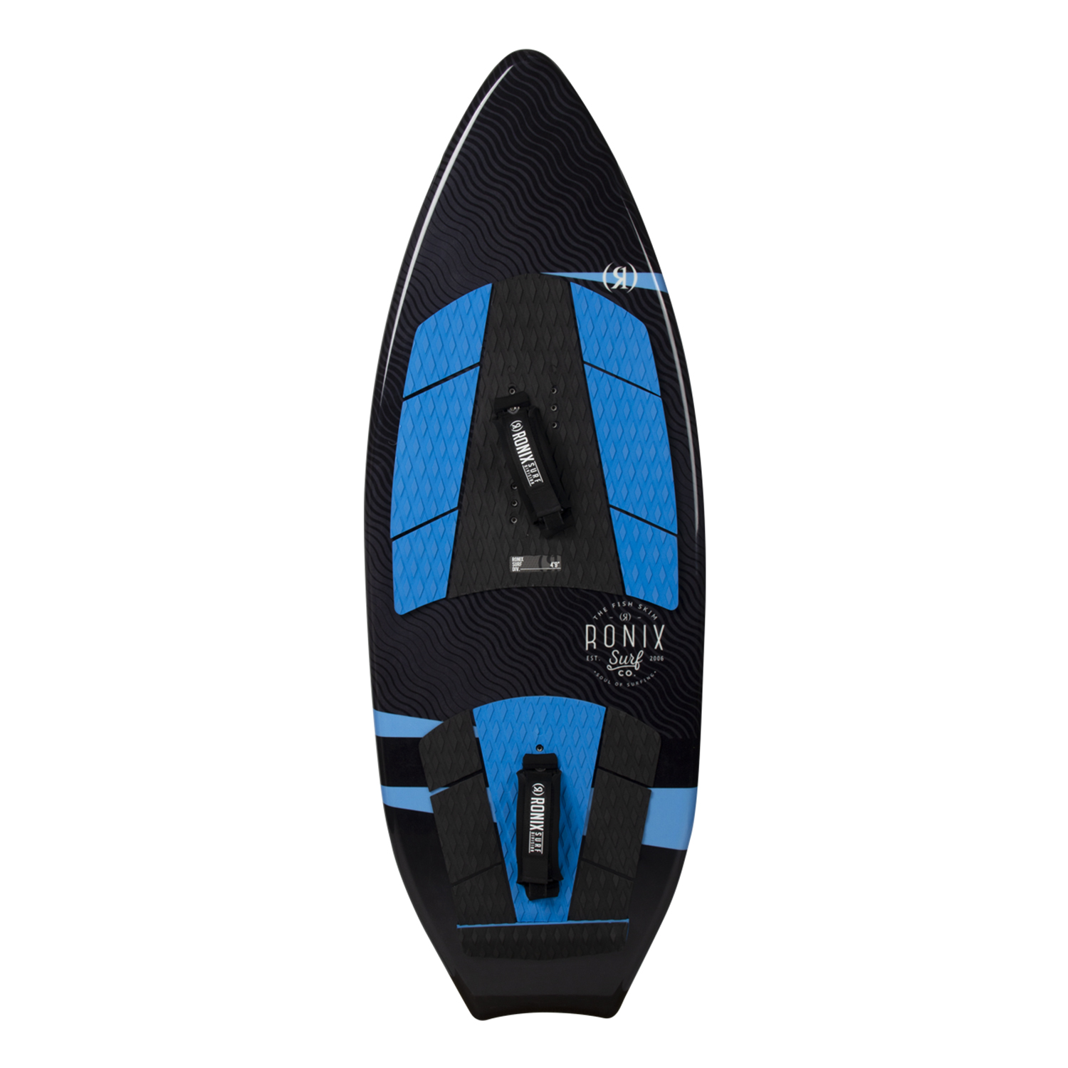 Ronix Modello Fish Skim Con Cinghie Wakesurf Ibrido - Nero / Blu