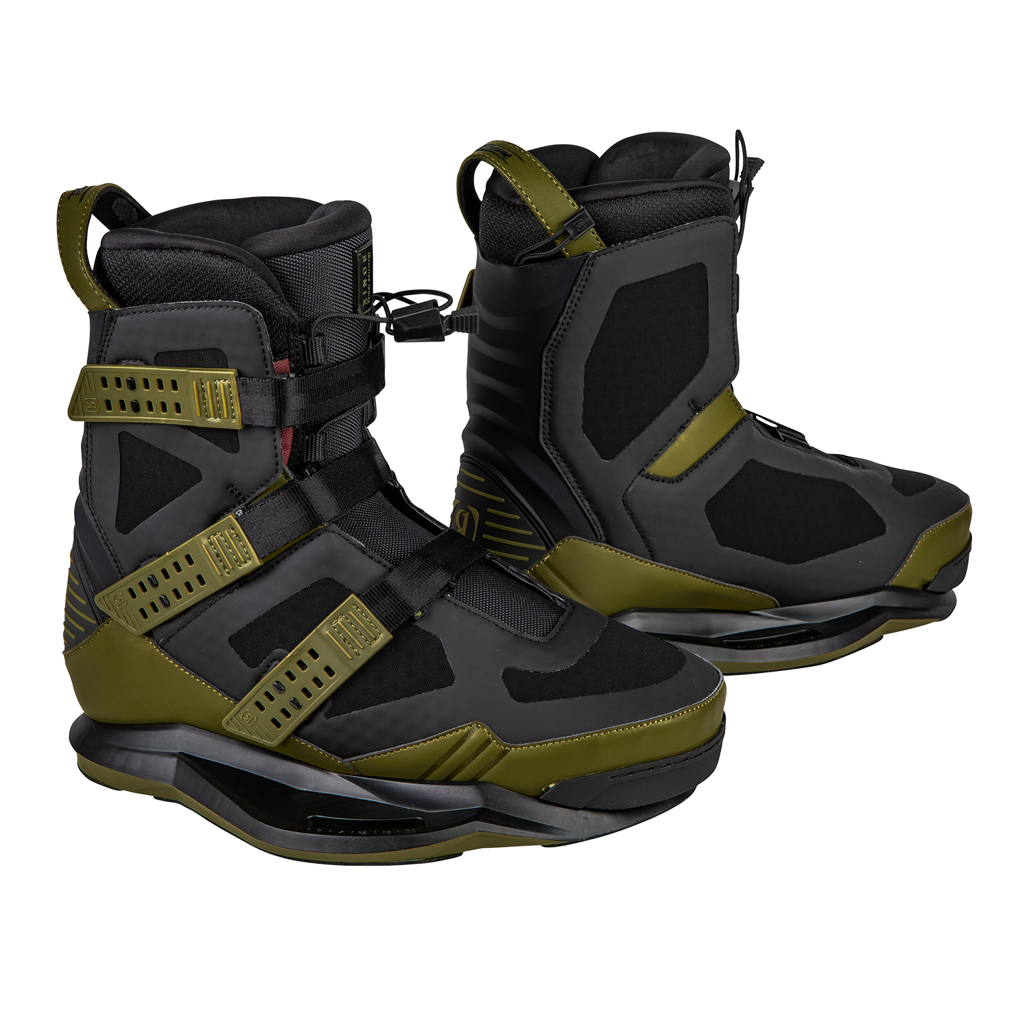 Scarpone Da Wakeboard Ronix Suprem Exp Intuition - Verde Oliva / Rosso