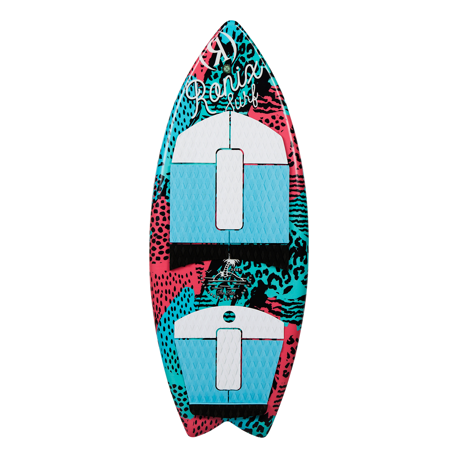 Ronix Girls Super Sonic Space Odyssey Fish Surfer - Corallo / Menta / Nero