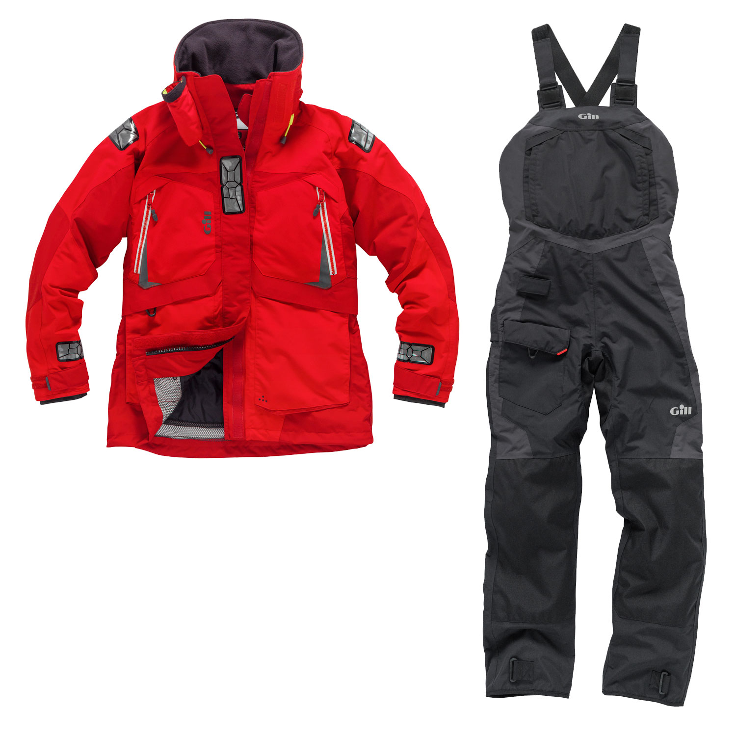 Gill Womens Os2 Sailing Kit Combo - Rosso / Grafite
