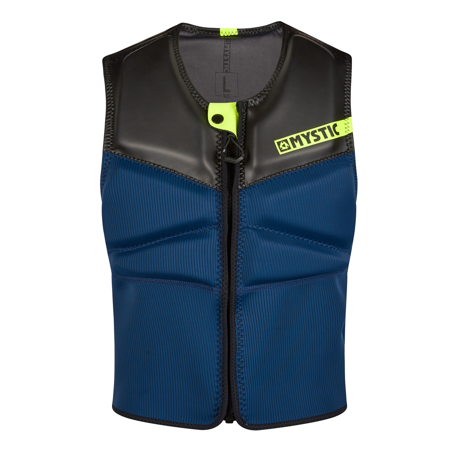 Giubbotto Antiurto Mystic Block Kite Surfing Con Zip Frontale - Navy/lime 200107