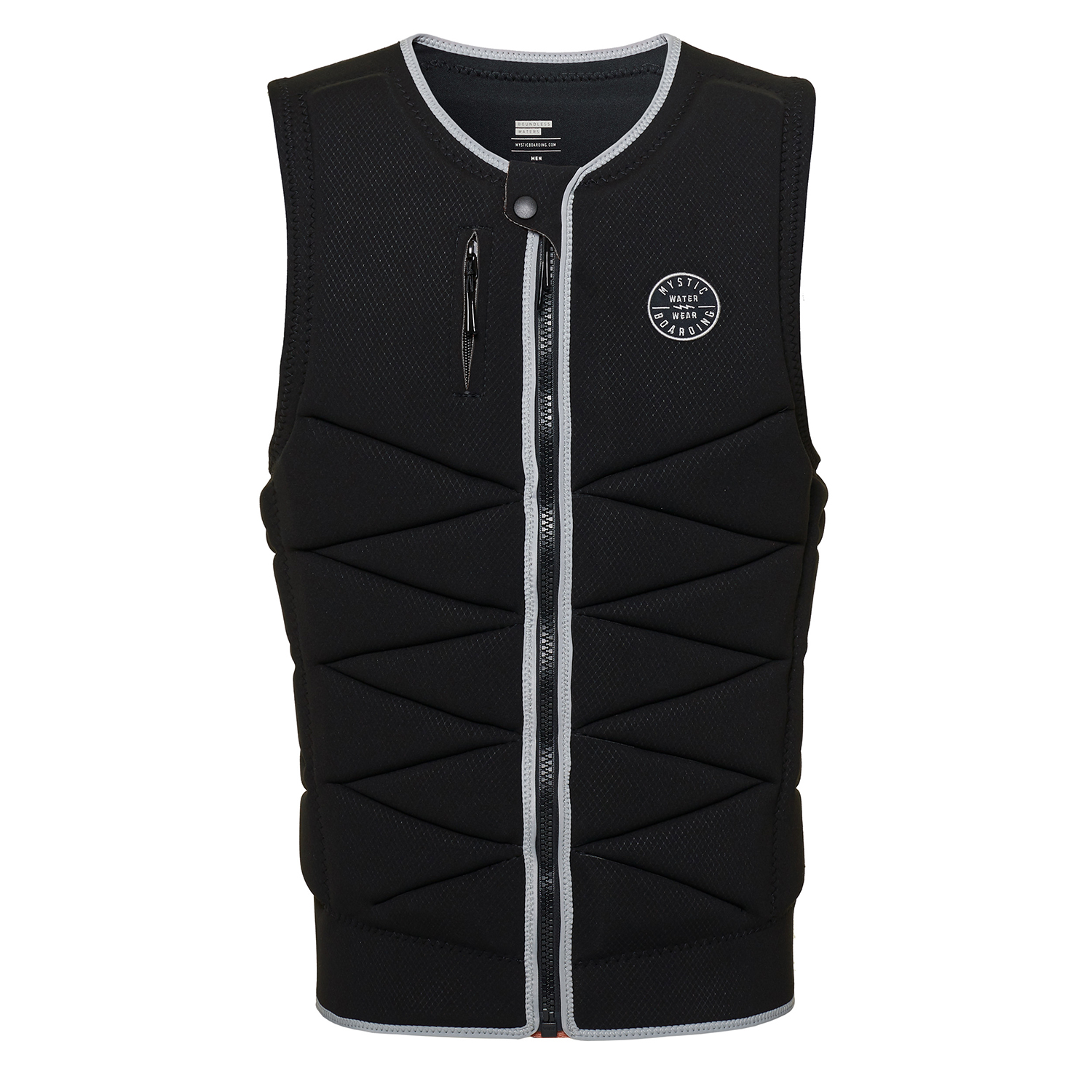 Giubbotto Antiurto Mystic Outlaw Wake Boarding Con Zip Frontale - Nero 220145