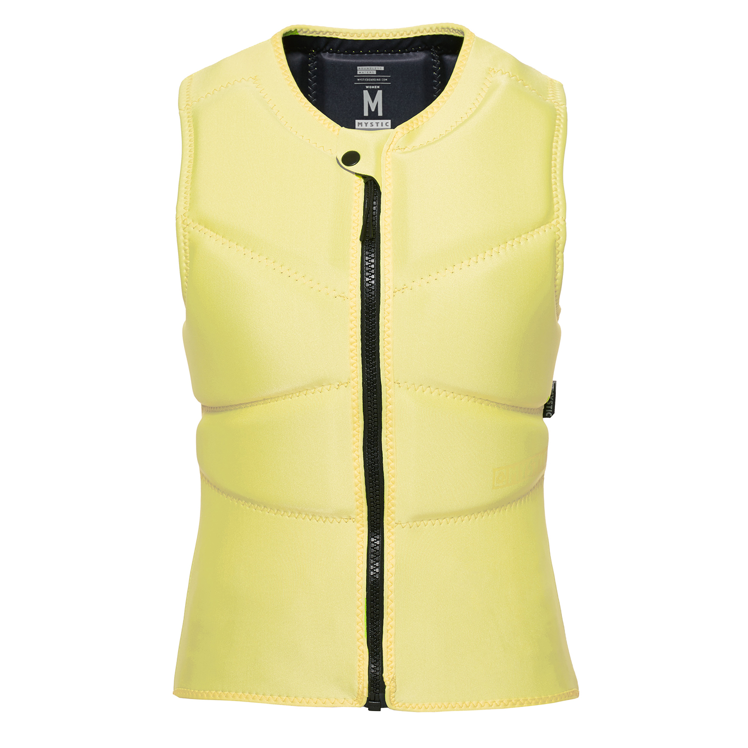 Gilet Impact Da Donna Mystic Star Kite Surfing Con Zip Frontale - Giallo Pastello