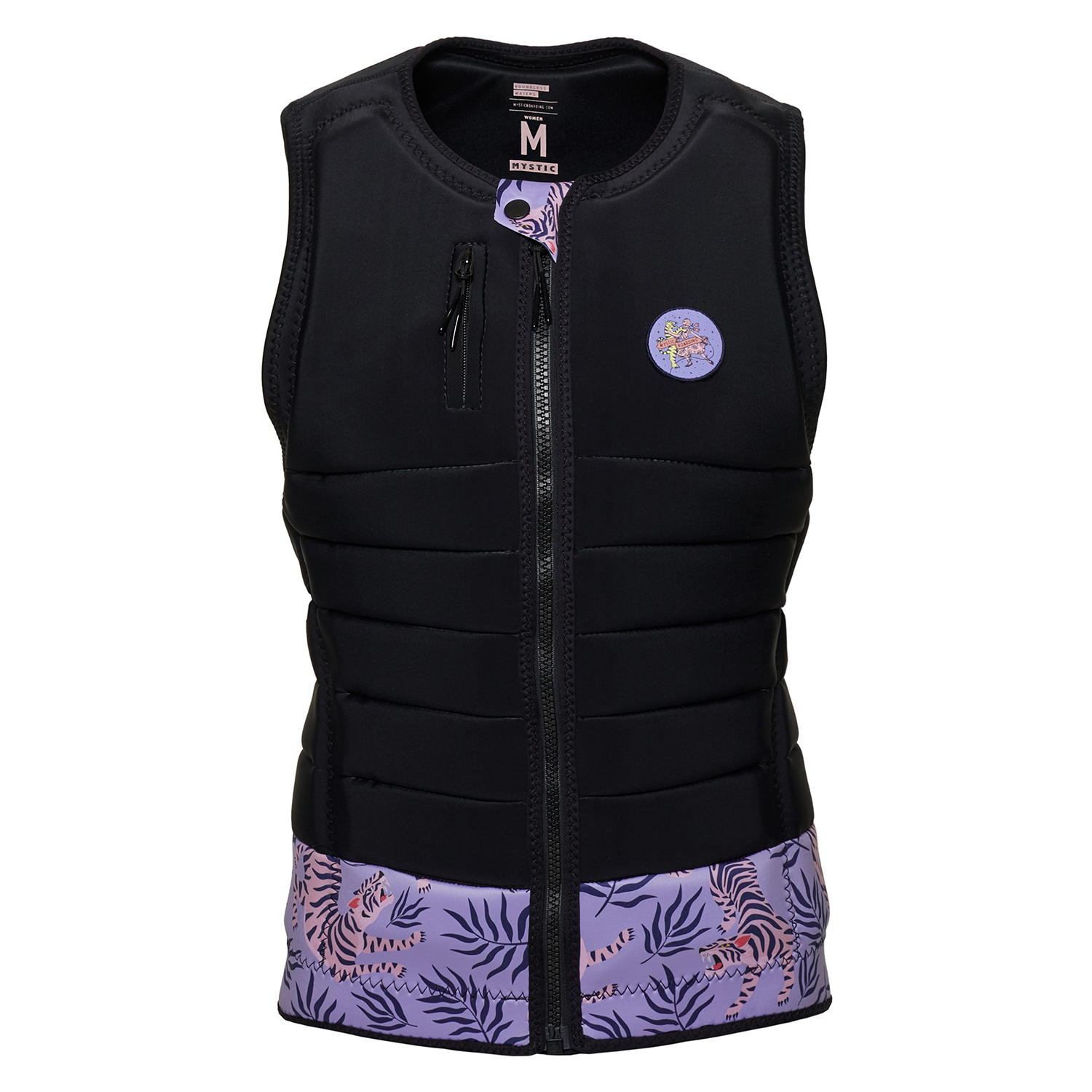 Giubbotto Antiurto Zodiac Wake Boarding Da Donna Mystic Con Cerniera Anteriore - Nero/viola