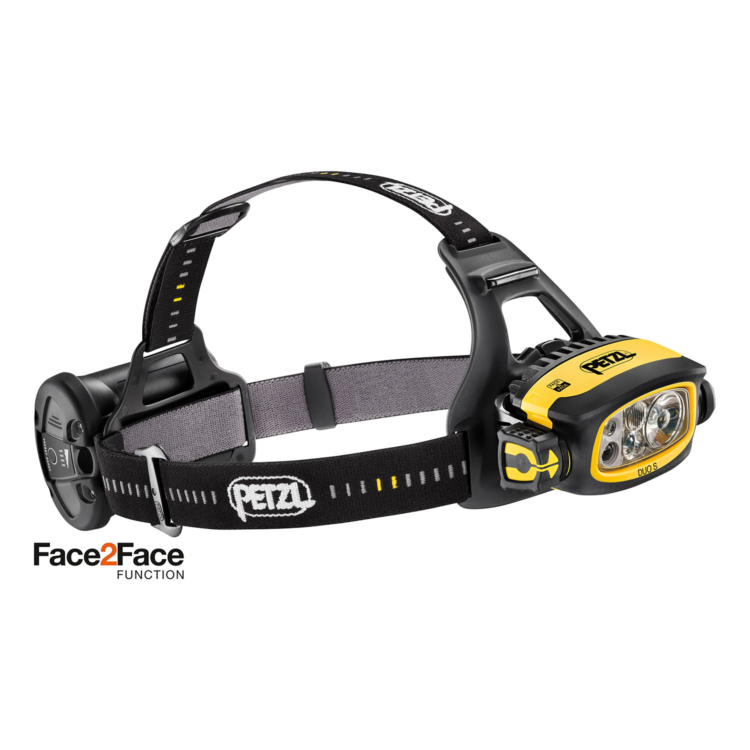 Petzl Duo S 1100L Face2Face Ricaricabile - Giallo