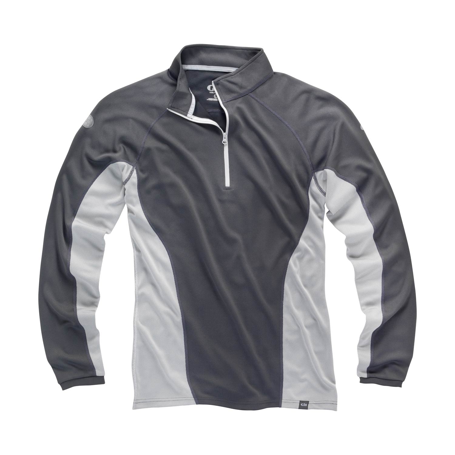 Gill I2 Mens Maniche Lunghe Zip Collo - Cenere / Argento