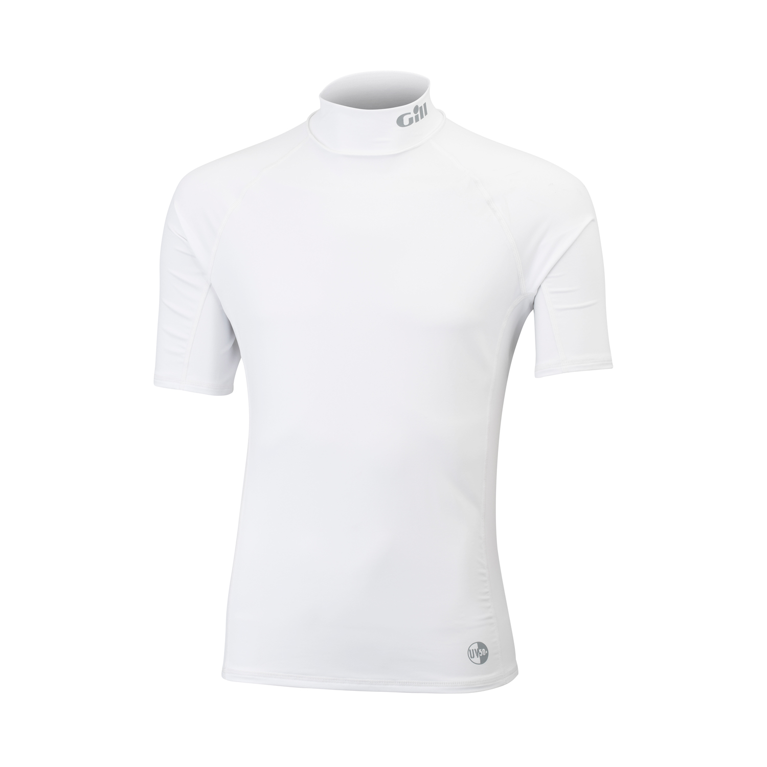 Gill Mens Manica Corta Uv Rash Vest - Bianco