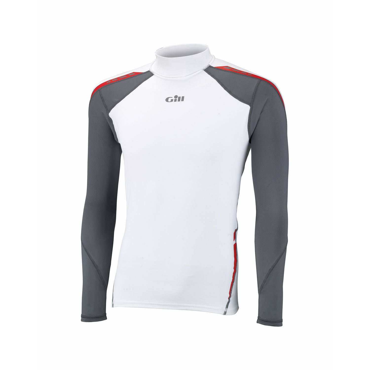 Manica Lunga Gill Sport Del Mens Uv Rash Vest - Bianco / Frassino
