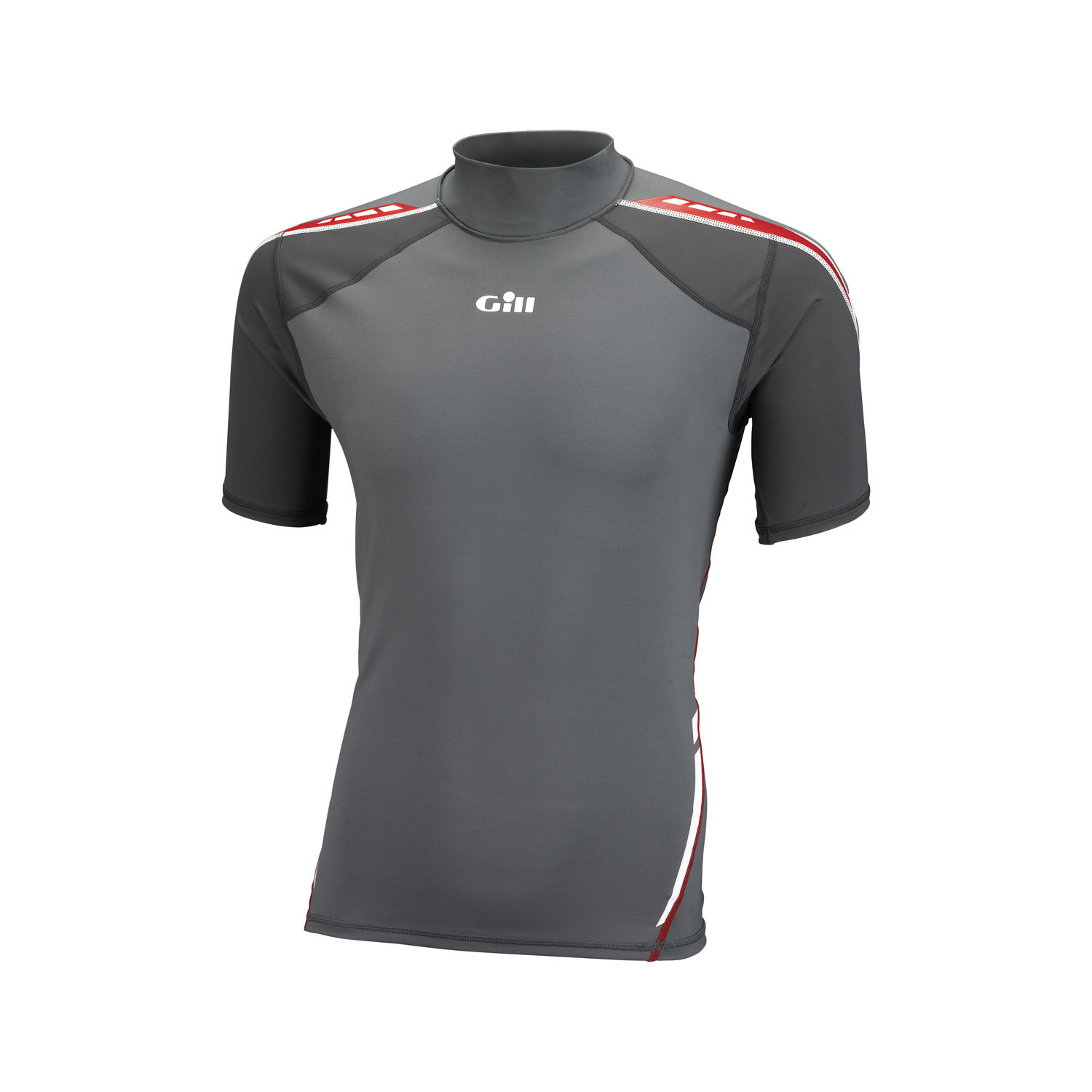 Gill Mens Sport Uv Short Sleeve Rash Vest - Ash / Grafite