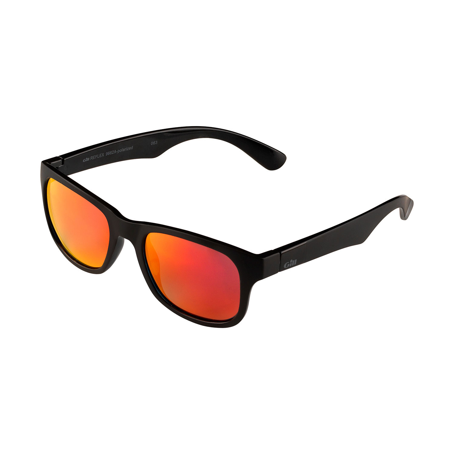 Gill Reflex Floating Sunglasses - Matt Black / Arancio Specchio