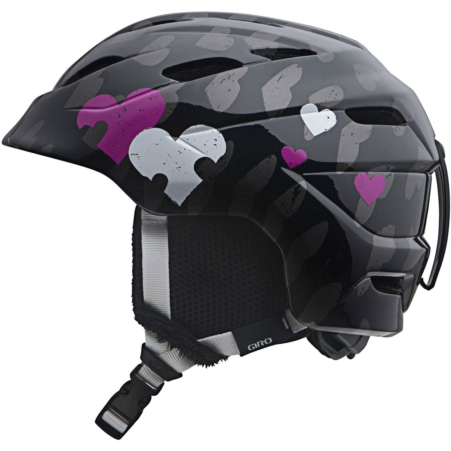 Casco Da Sci Per Bambini E Snowboard Giro Nine.10 Jr. Kids - Black Heart Helix