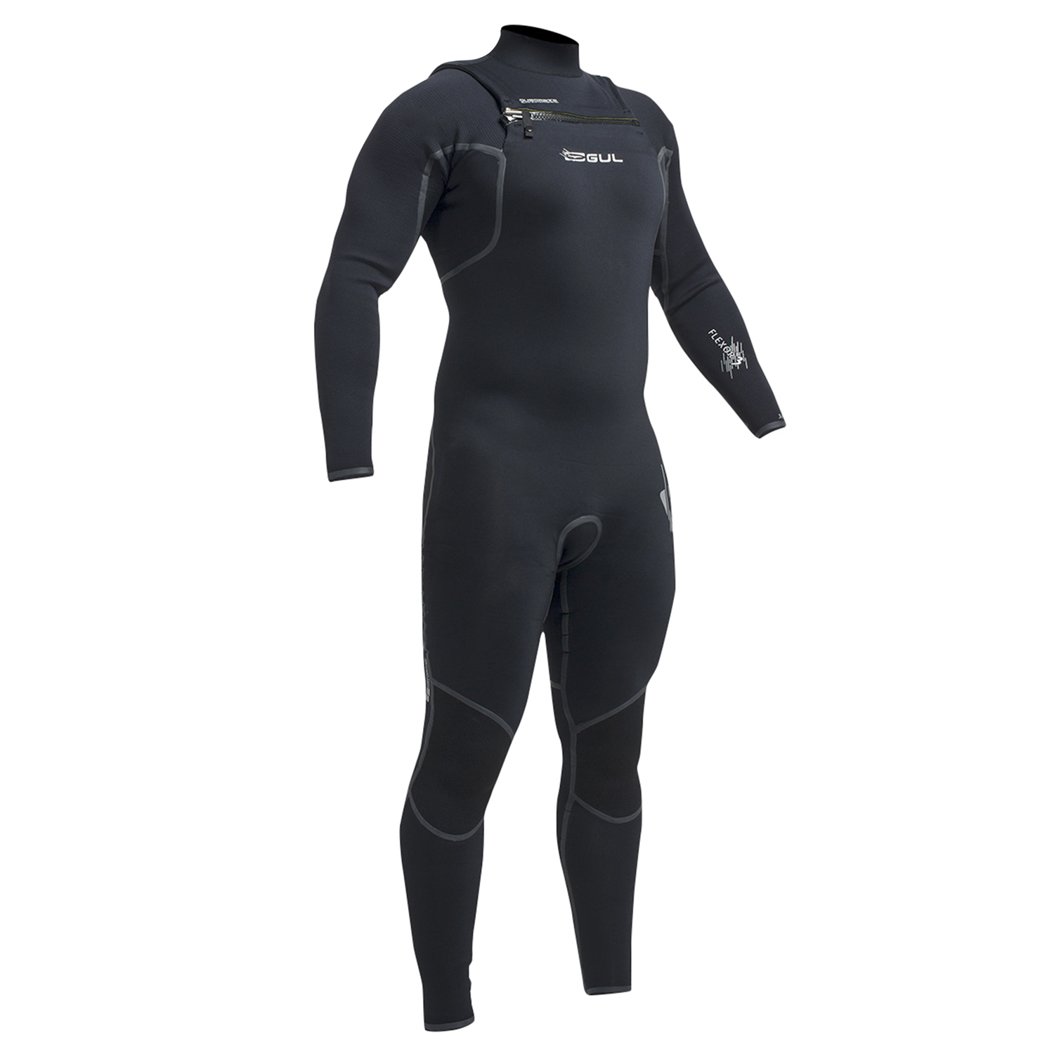 Gul Flexor 3 / 2Mm Chestzip Blindstitched Wetsuit - Nero / Nero