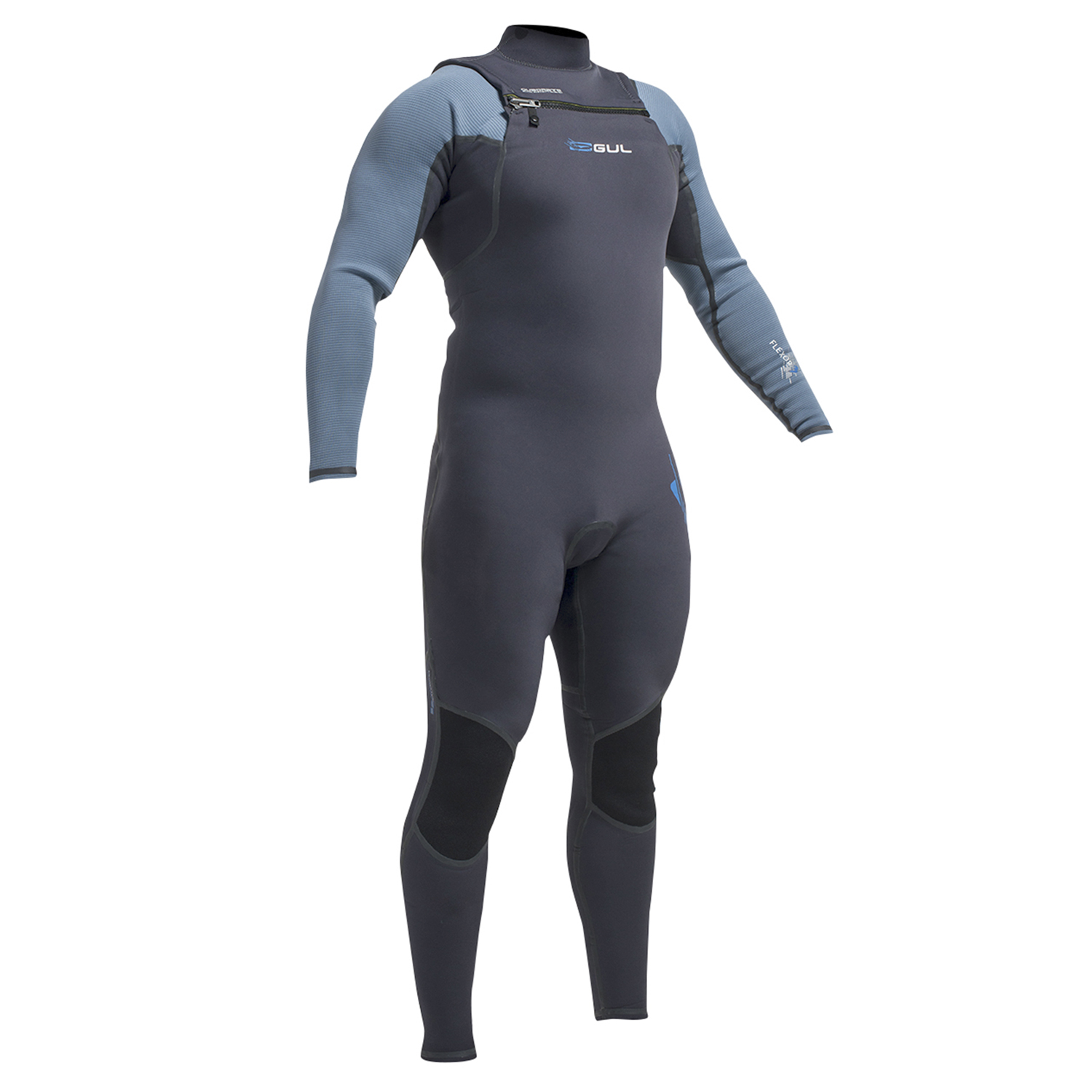Muta Gul Flexor 3 / 2Mm Chestzip B / S - Jet / Pewter
