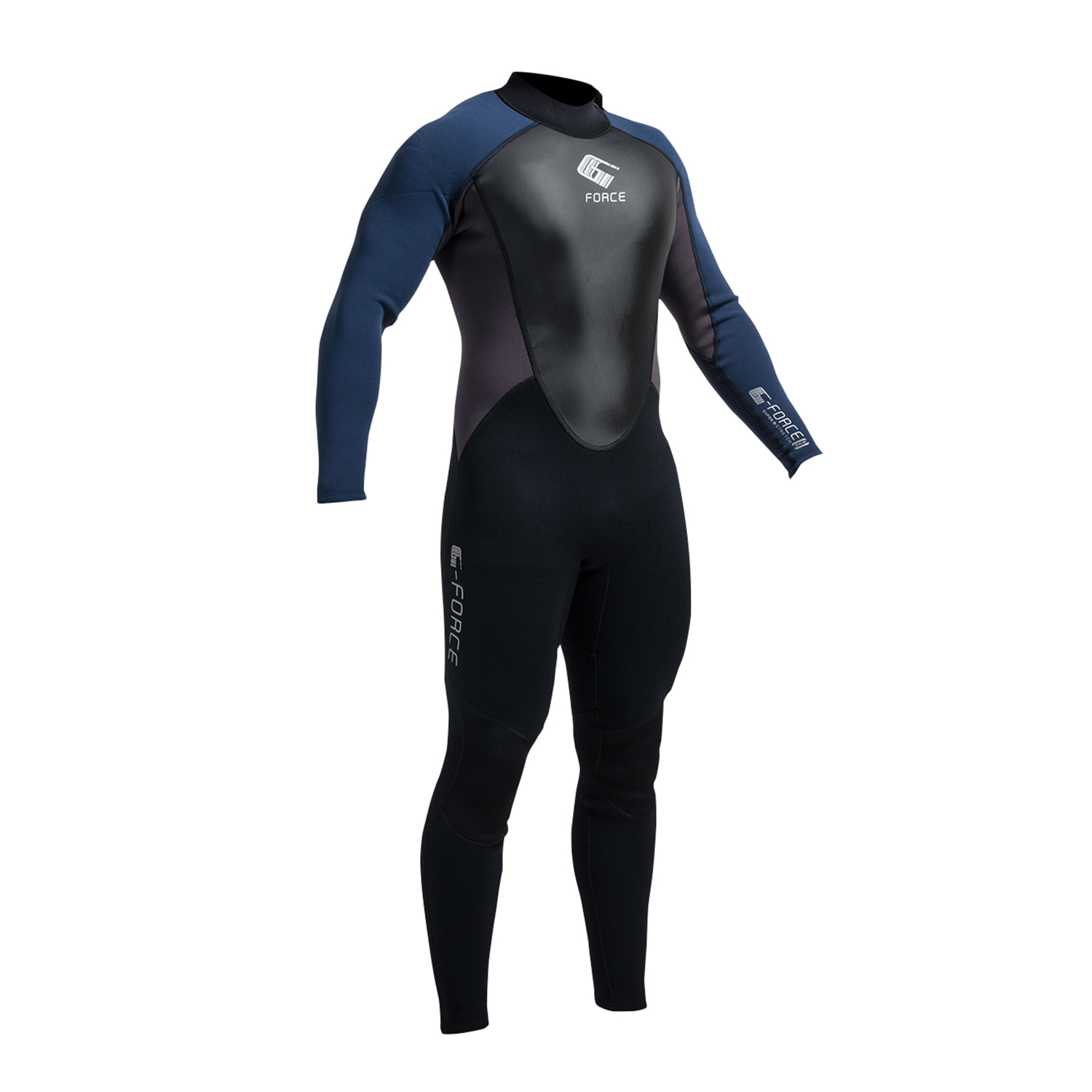 Gul G-Force 3Mm Flatlock T2 Steamer Wetsuit - Nero / Blu Scuro