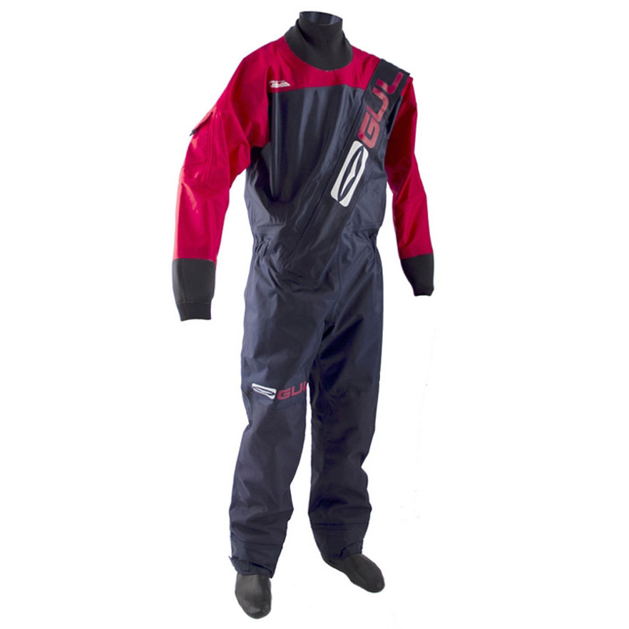 Gul Junior Gamma Zip Anteriore Muta Stagna - Blu Scuro / Rosso