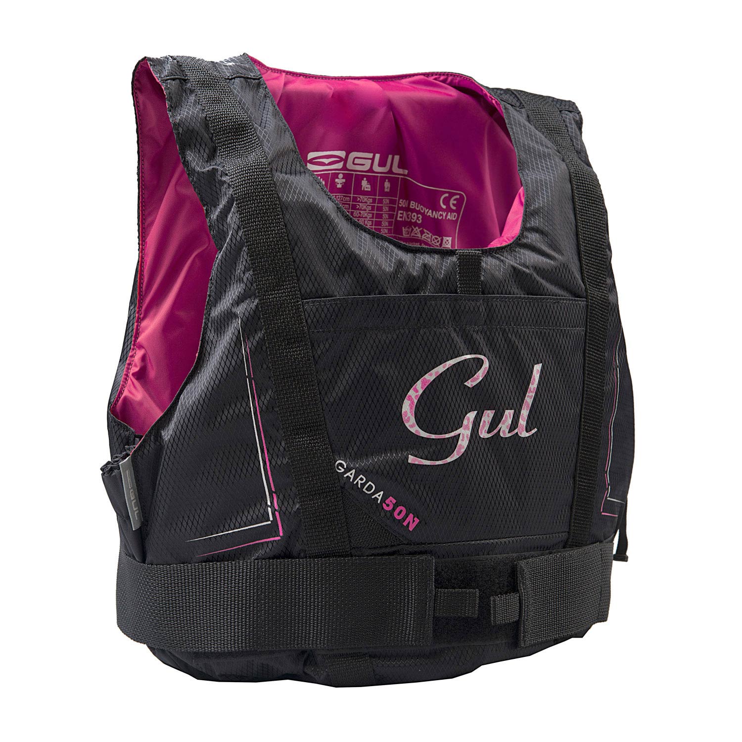 Gul Garda 50N Junior Buoyancy Aid - Nero / Rosa