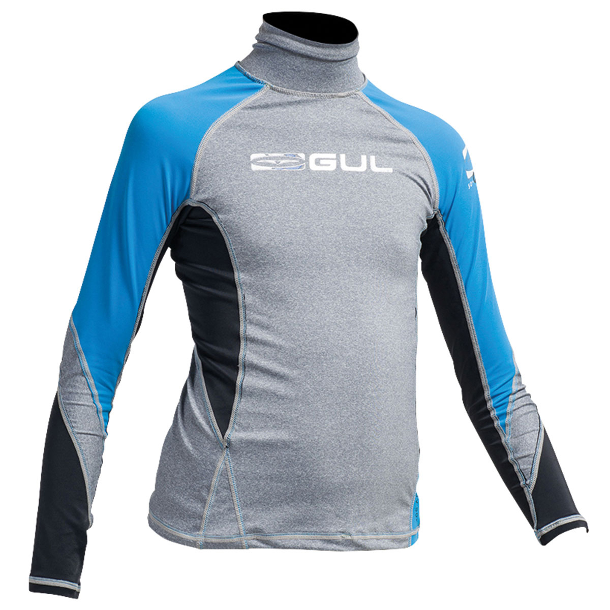 Gul Junior Flatlock Maniche Lunghe Rashguard - Marl / Crip