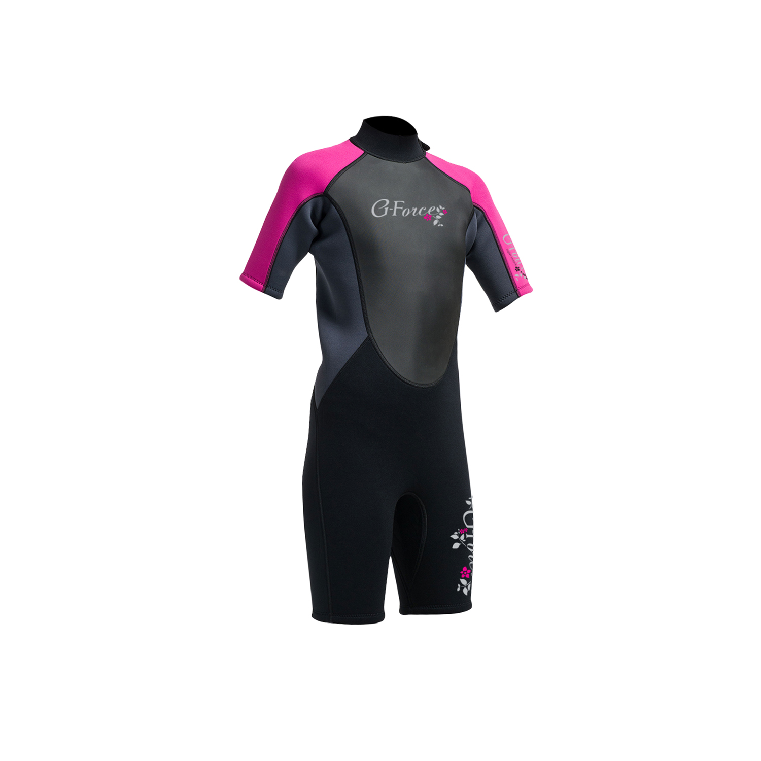 Gul Junior G-Force 3 Millimetri Piatte T2 Shorty Neoprene - Nero / Rosa