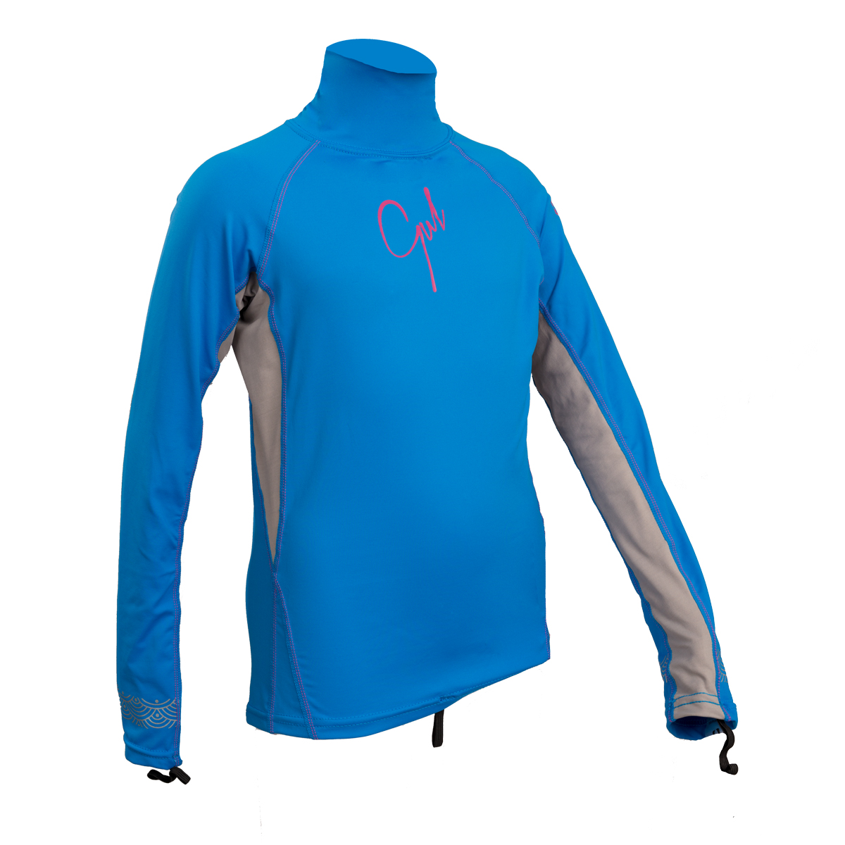 Gul Junior Girls Manica Lunga Rashvest - Blu / Argento