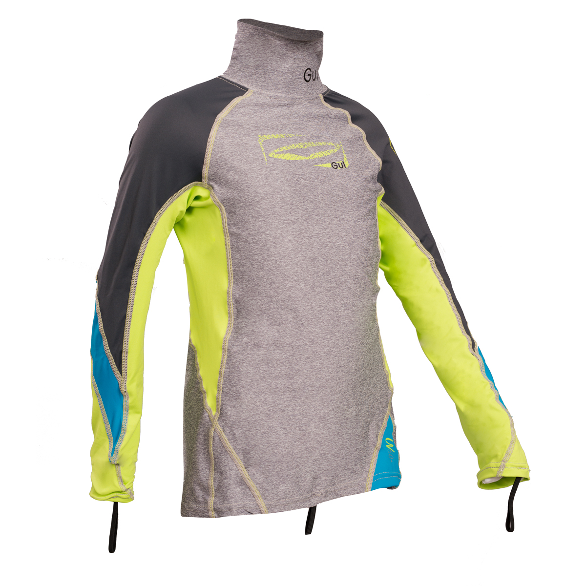 Gul Junior Manica Lunga Rashvest - Marl / Lime