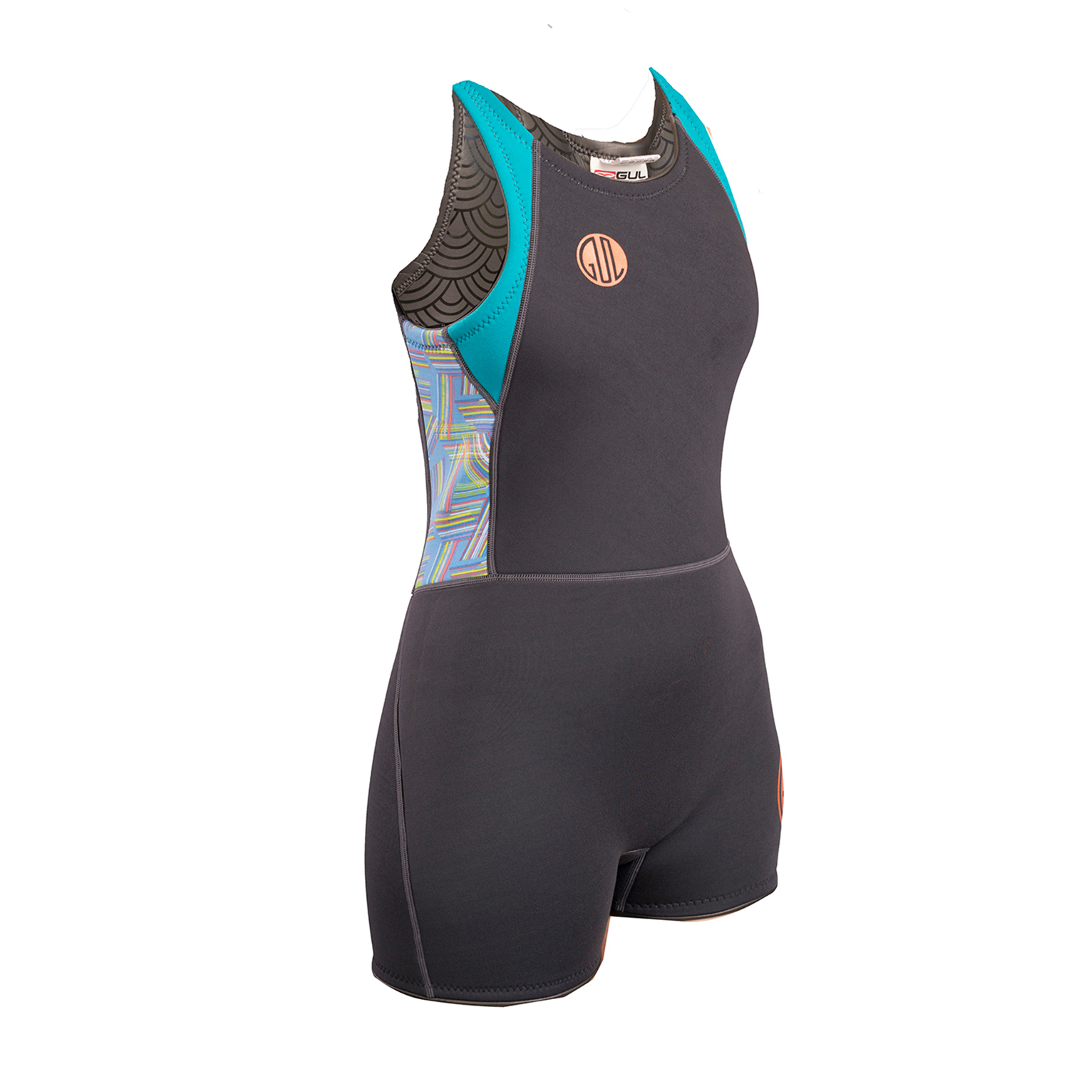 Gul Ladies Surflite 3Mm Fl Short Jane Wetsuit - Grafite / Alzavola