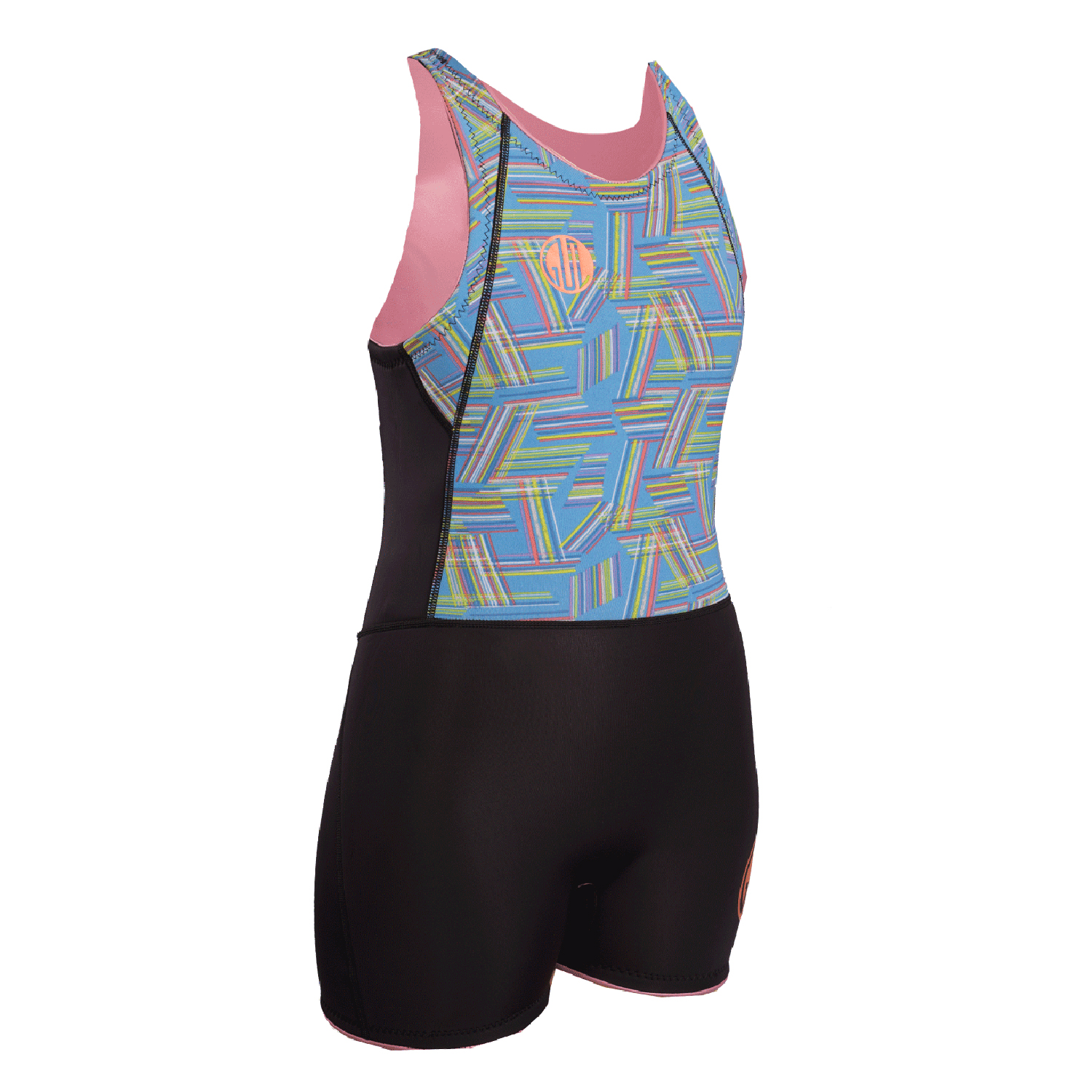 Gul Ladies Surflite 3Mm Flatlock Short Jane Wetsuit - Nero / Righe