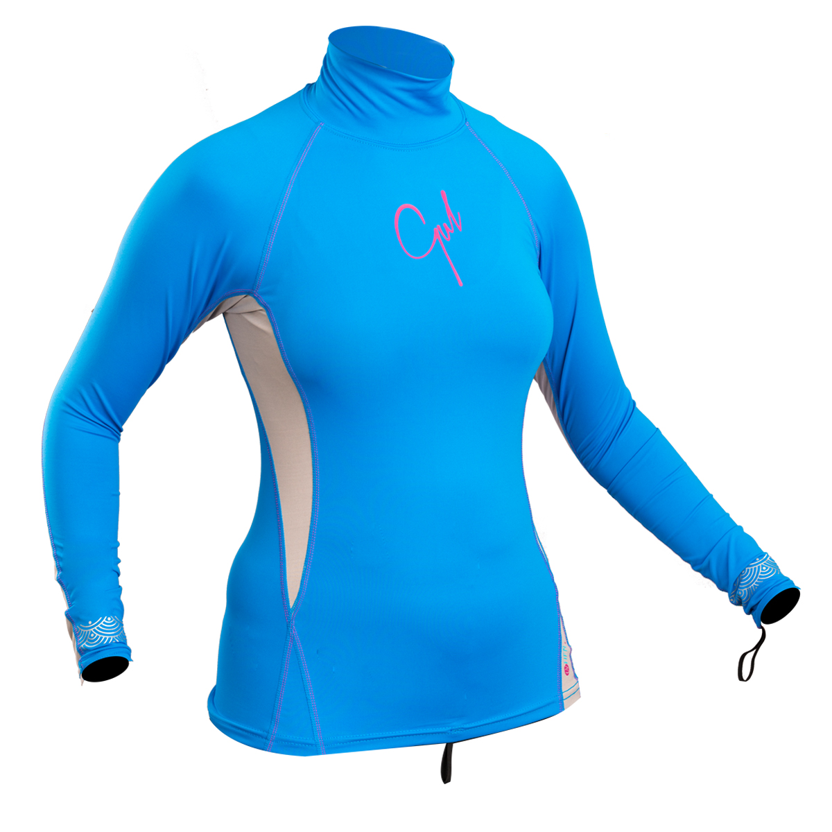 Gul Ladies Swami Manica Lunga Rashvest - Blu / Argento