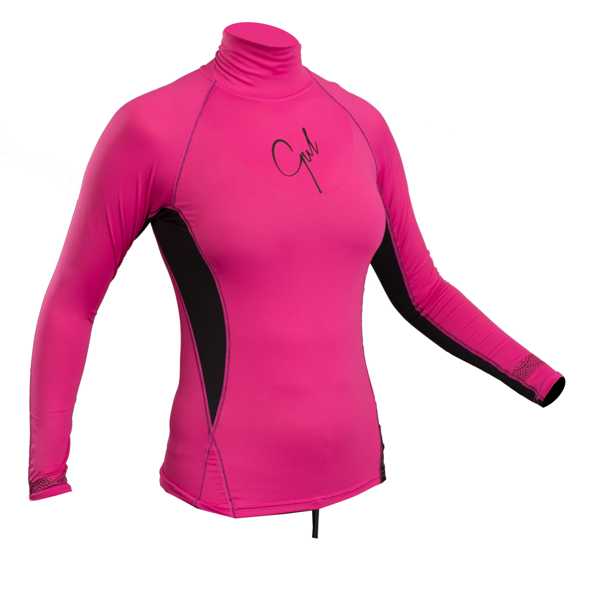 Gul Ladies Swami Manica Lunga Rashvest - Rosa / Nero