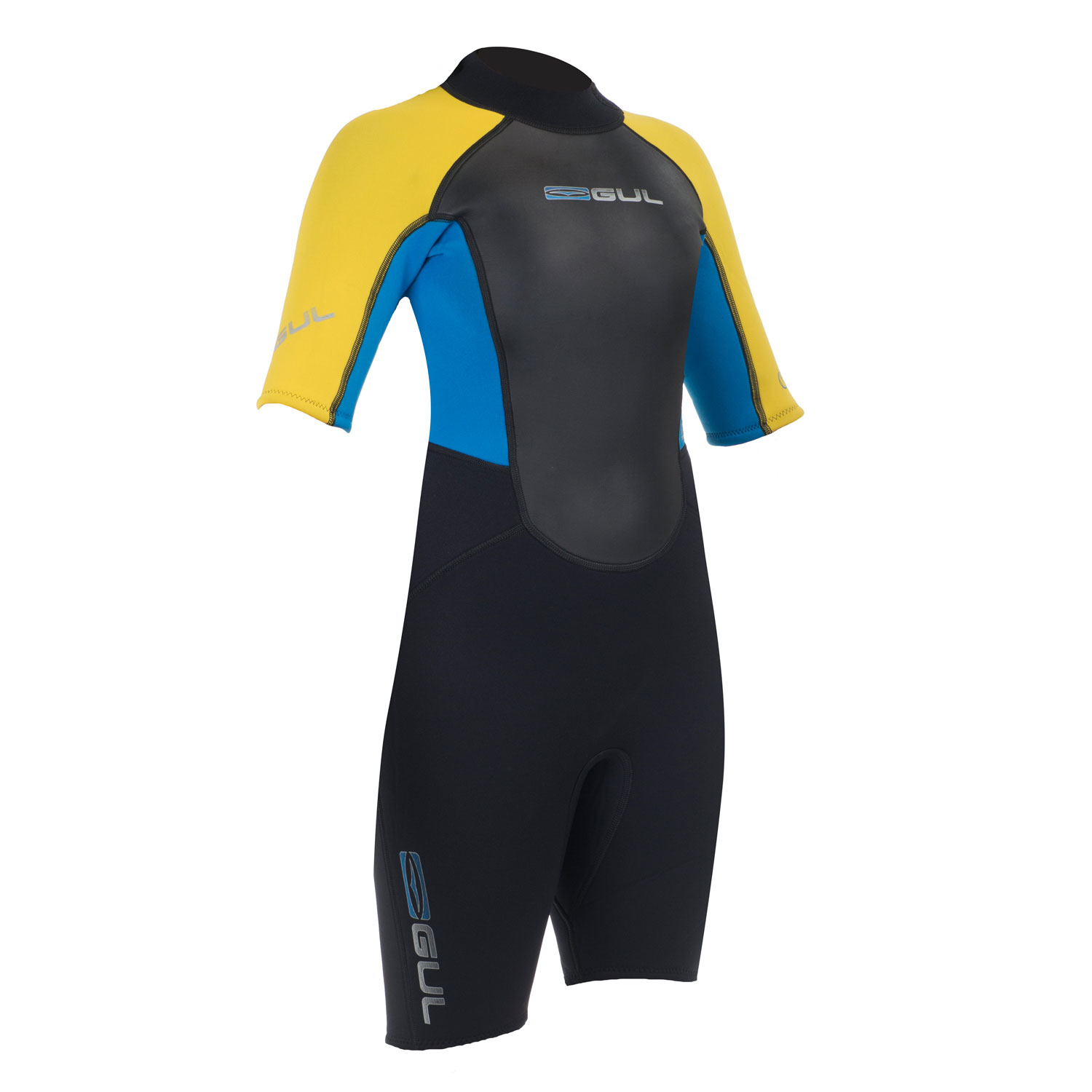 Gul Junior Risposta 3/2 Millimetri Estate Shorty Muta - Blk / Sun Yellow