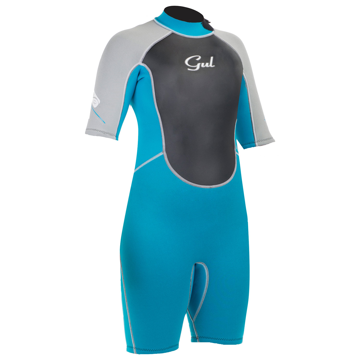 Gul Junior Girls Risposta 3/2 Millimetri Estate Shorty Muta -Turq / Argento