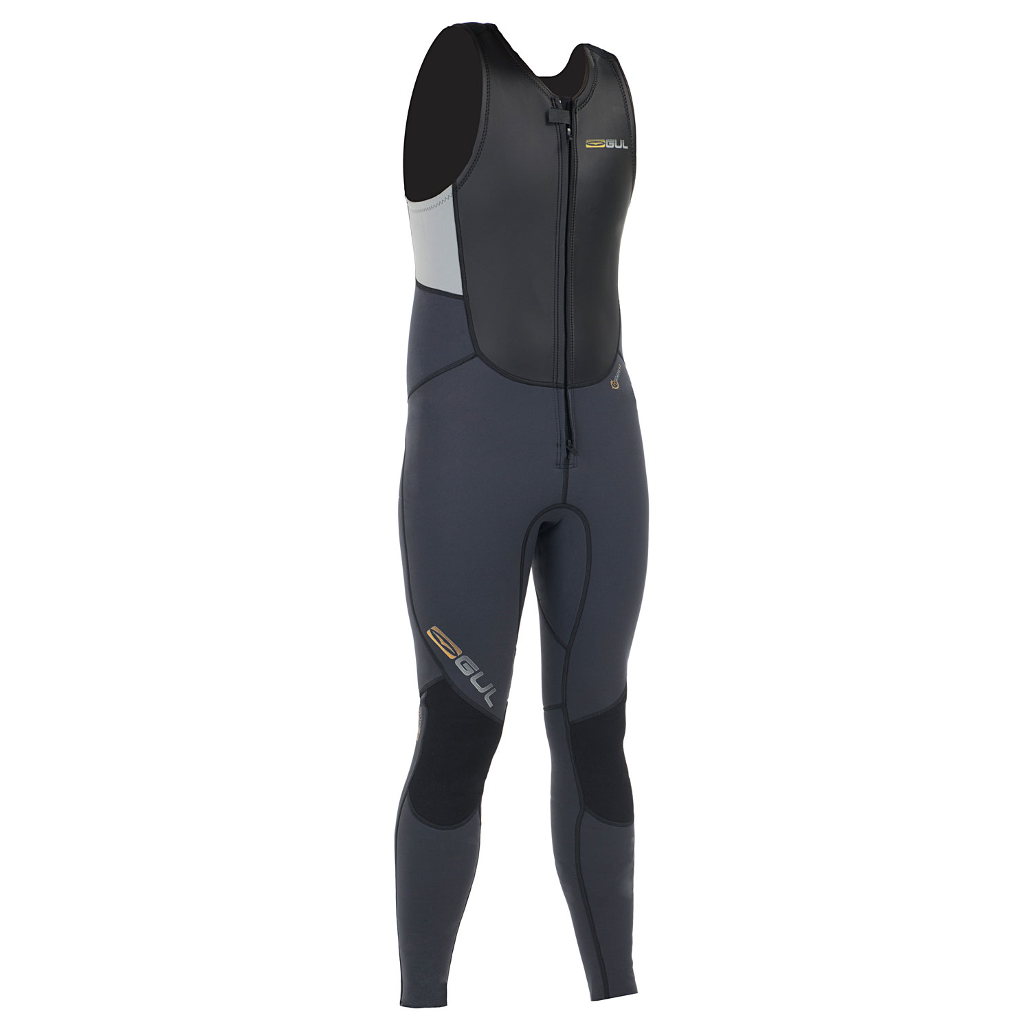 Gul Risposta 3 Millimetri Flatlock Long John Muta 2015 - Grafite / Argento