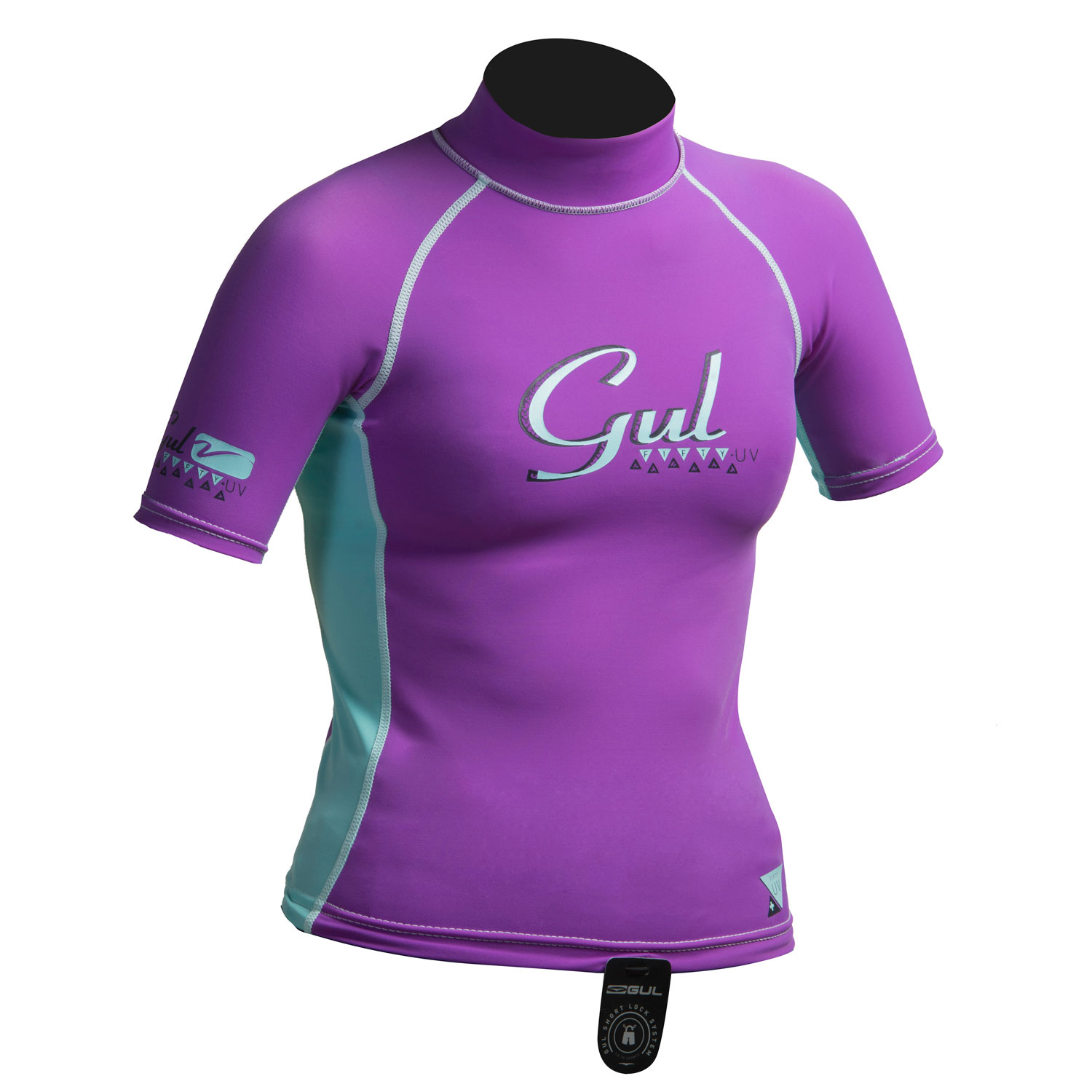 Gul Surf Junior Girls Manica Corta Rashguard - Iris / Glacier