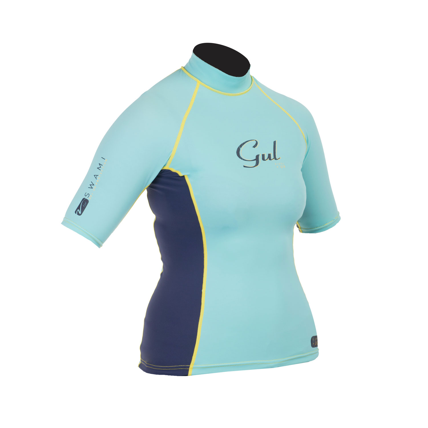 Gul Swami Donna Manica Corta Rashguard - Glacier / Blueribbon
