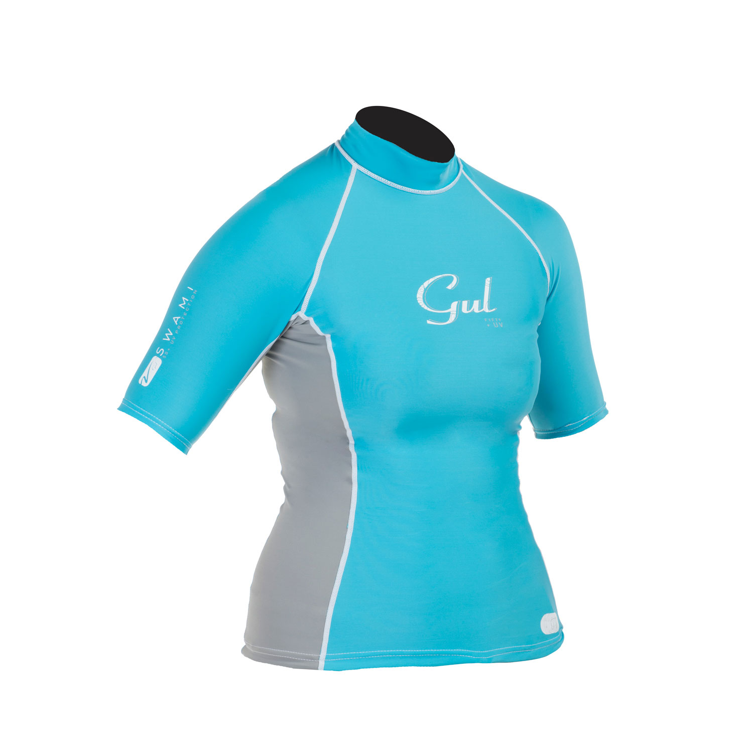 Gul Swami Donna Manica Corta Rashguard - Turchese / Argento