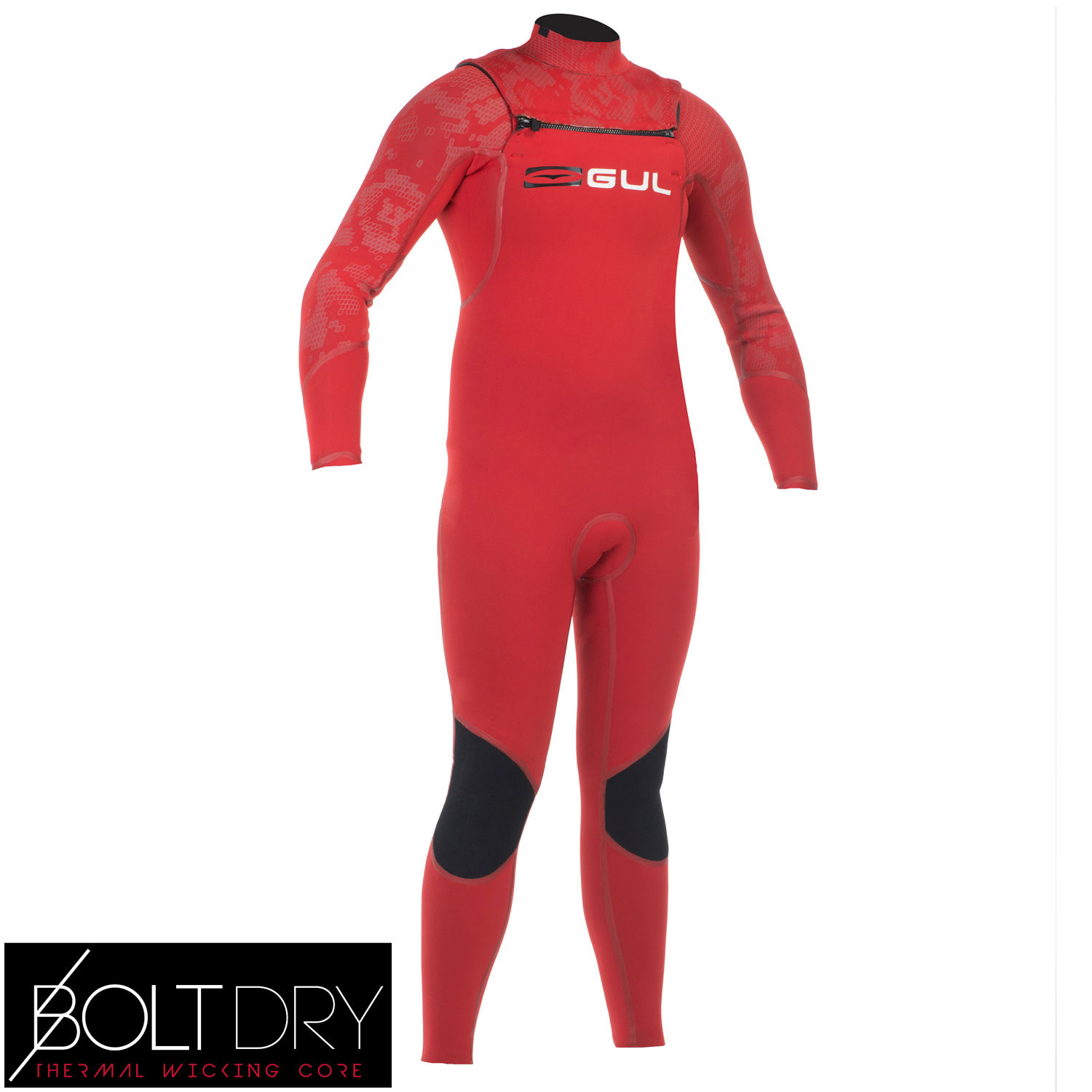 Gul Viper 3/2 Millimetri Blindstitched Steamer Muta - Red