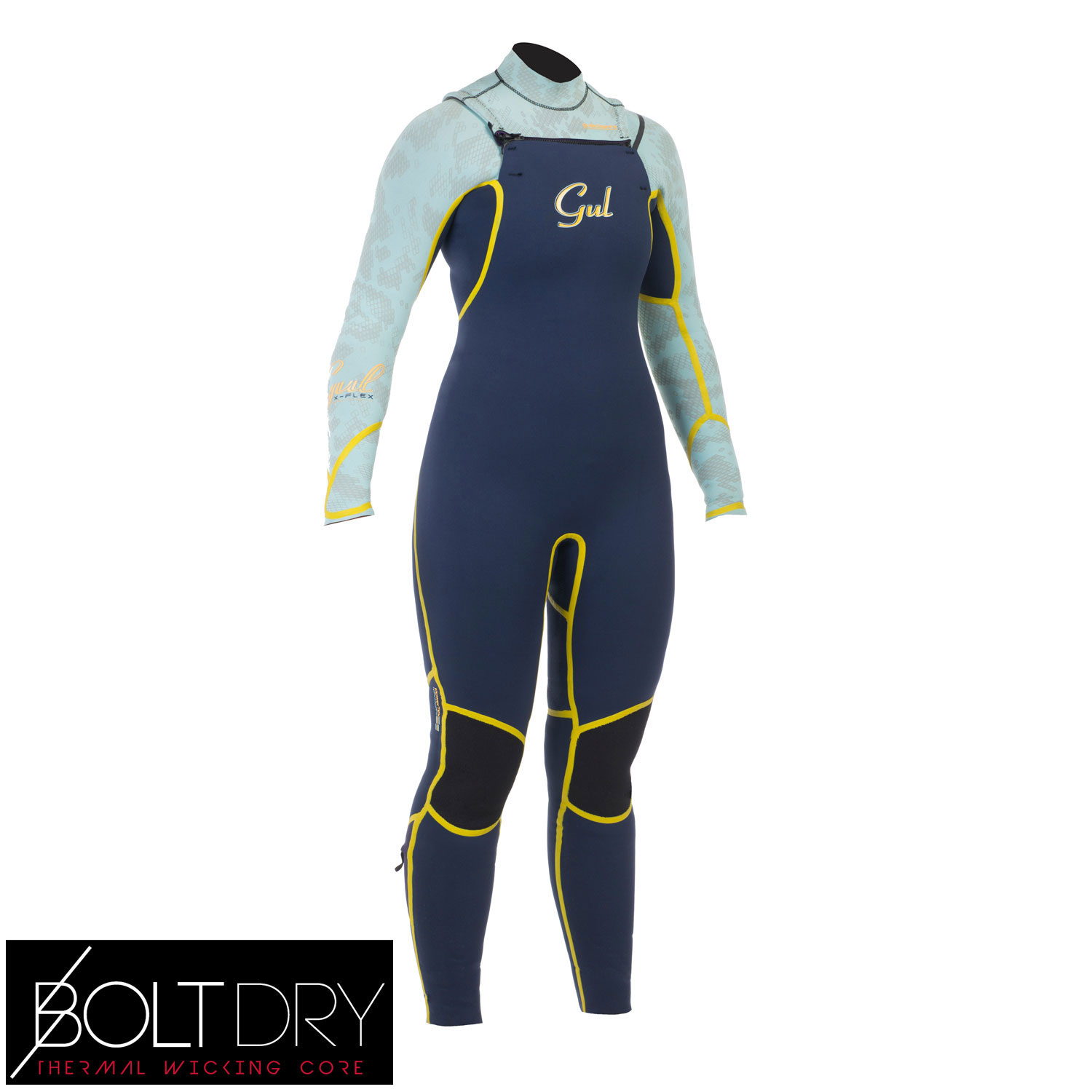 Gul Donne Viper 4/3 Millimetri Punto Invisibile Muta 2015 - Blu / Ghiacciaio