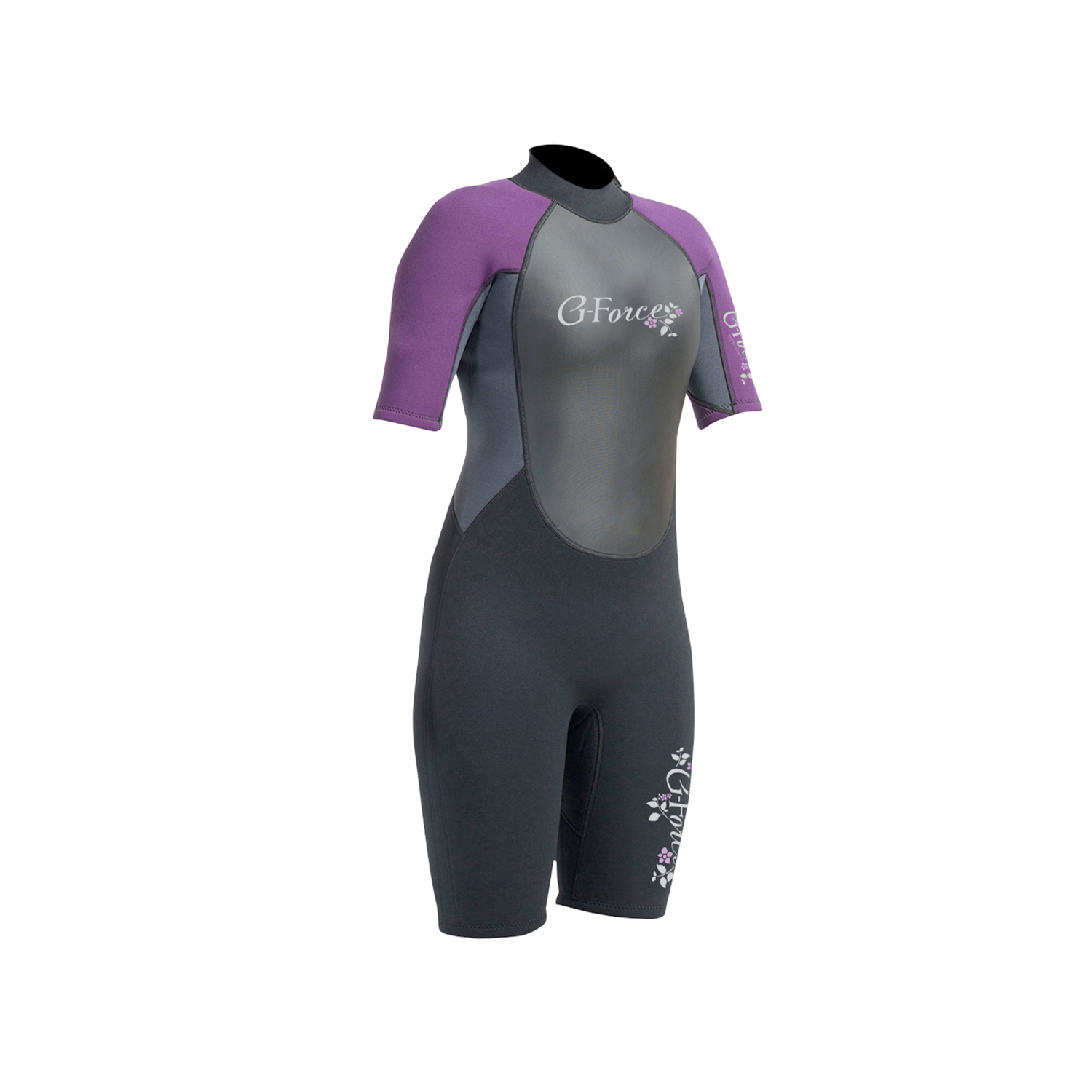 Gul Womens G-Force 3 Millimetri Piatte T2 Shorty Neoprene - Nero / Mulbry