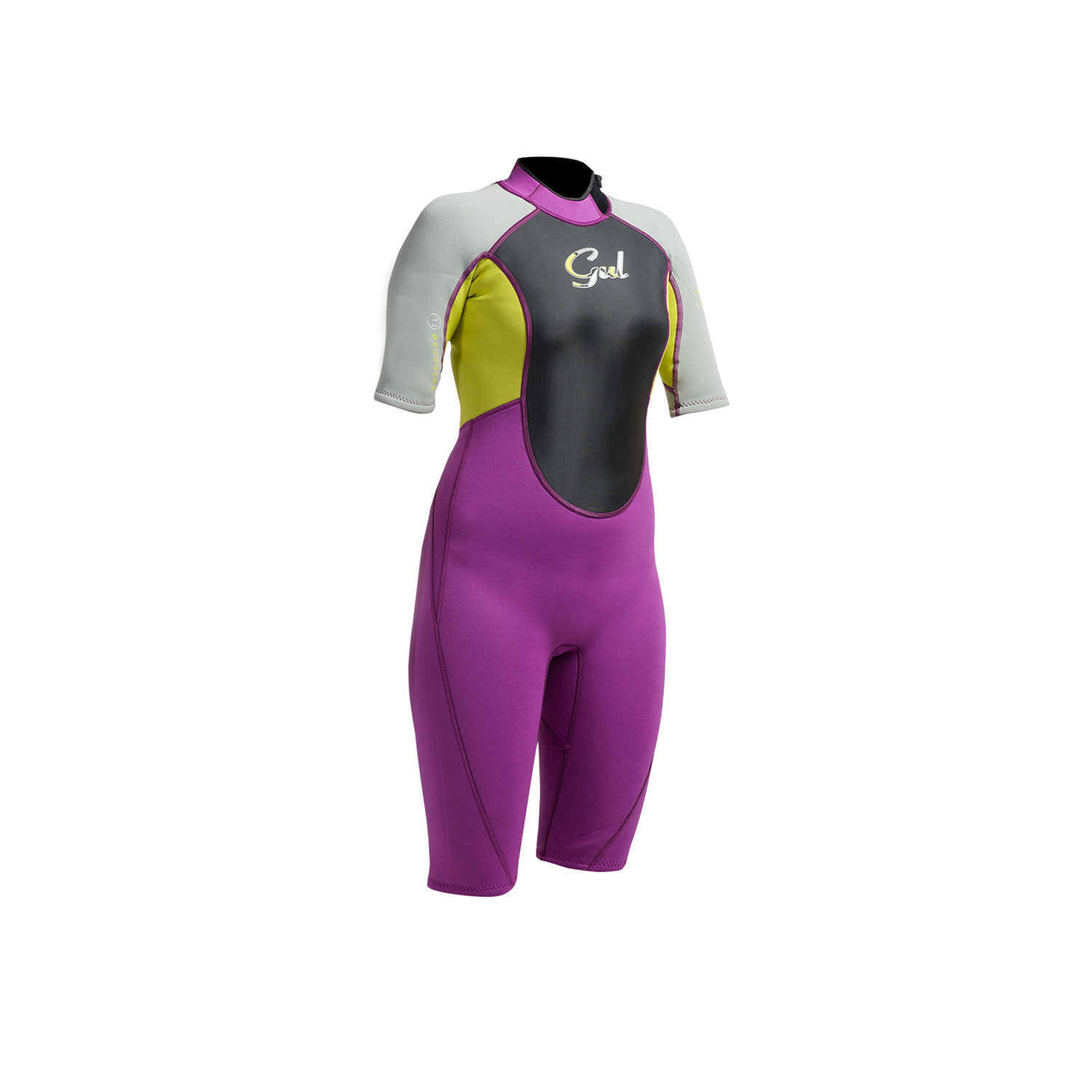 Gul Donne Risposta 3/2 Millimetri Piatte Shorty Neoprene - Mulberry / Grigio