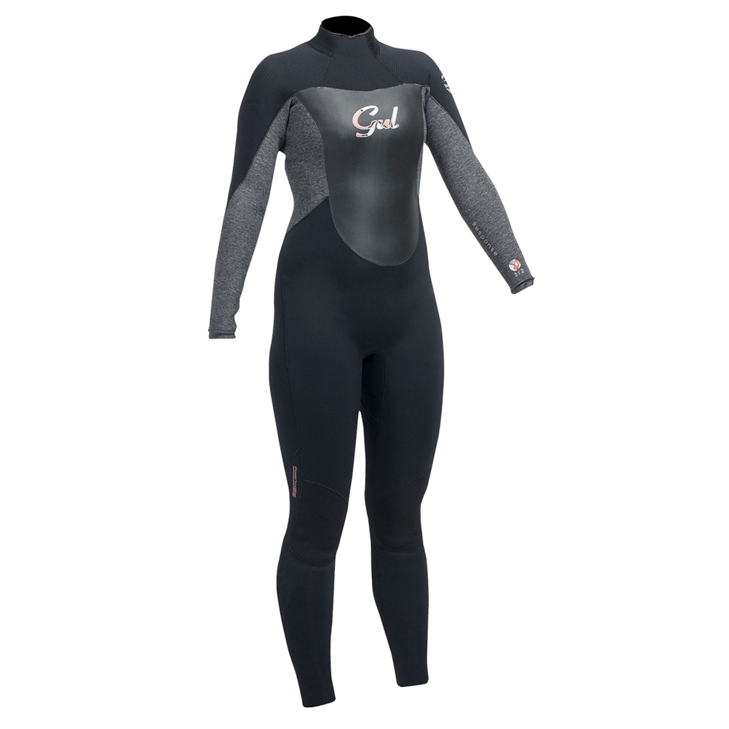 Womens Risposta Gul 4/3 Millimetri Muta Blindstitched - Nero / Marl